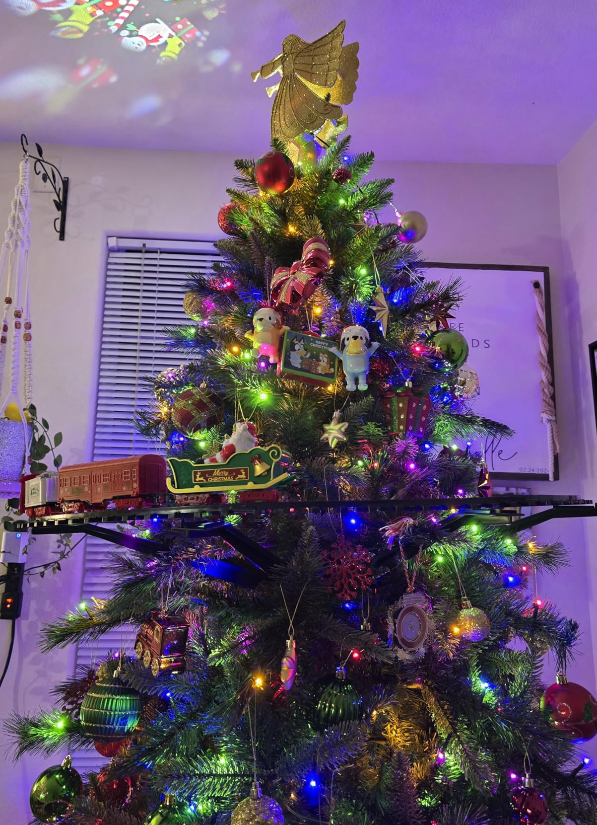 Hanging Christmas Train Set - VATOS 2 in 1 Christmas Train Toy with Light Sound for Kids, Train Toy Set Around & Under The Christmas Tree, Best Indoor Christmas Decoration for Family Yard Garden customer photo 2