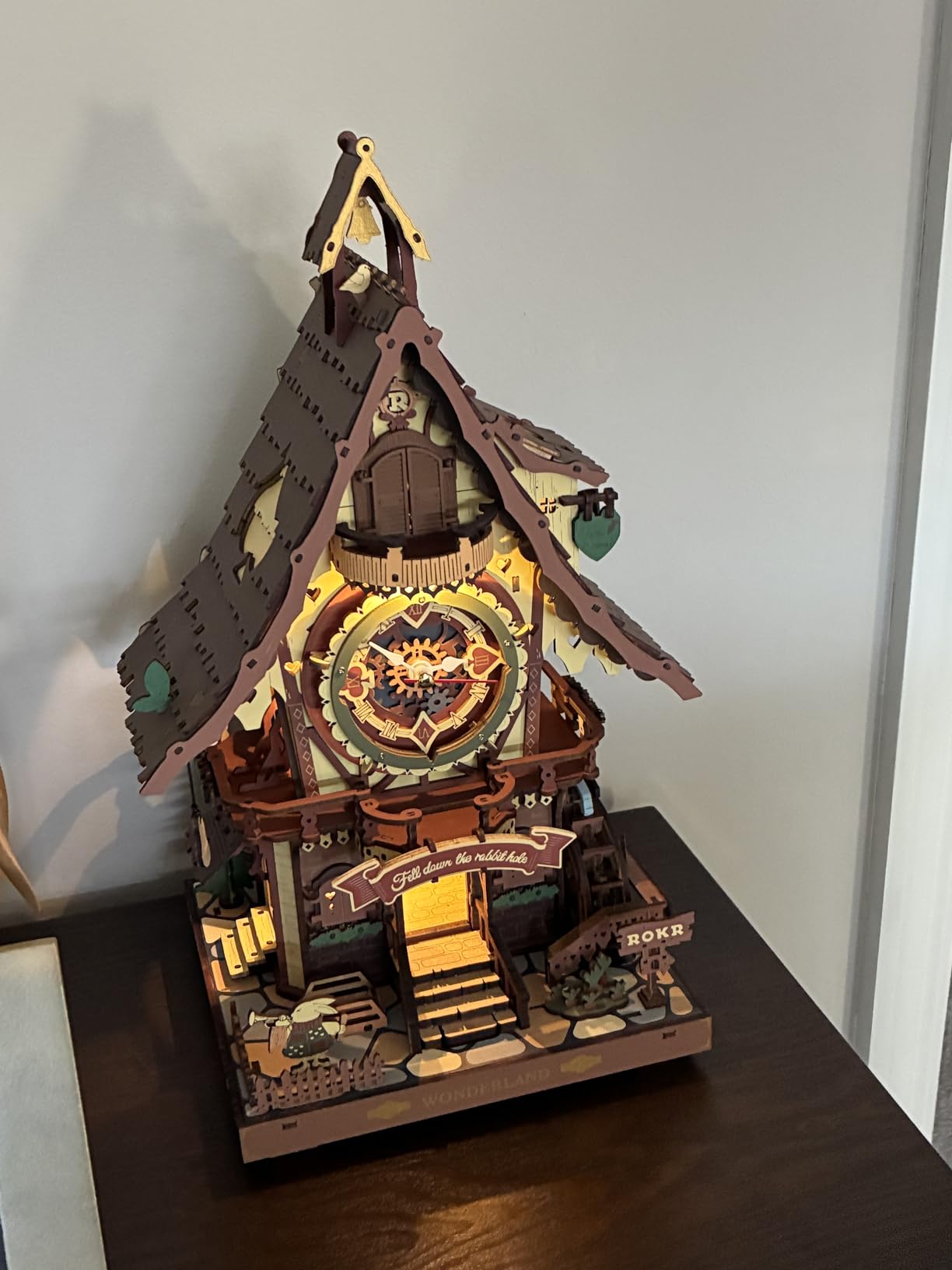 ROKR Cuckoo Clock Mechanical 3D Wooden Puzzle Kit for Adults, DIY Wooden Clock Model Building Set, Unique Home Decor Gift for Women Men customer photo 2
