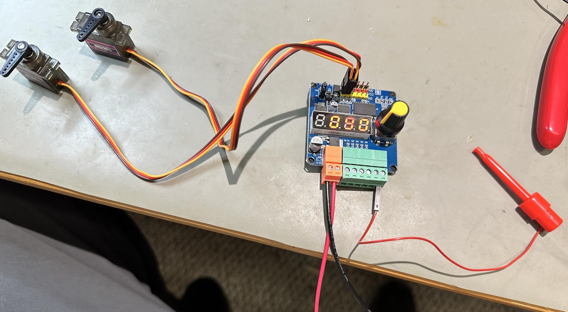 RC Servo Tester 6-Channel Servo Controller Board-PWM Speed/Angle Adjustable, 90/180/270 Degree 3 Modes (Lock/Cycle/Auto-Zero), for RC Models/Robotic Arms/Servo Testing MG995/SG90 customer photo 1