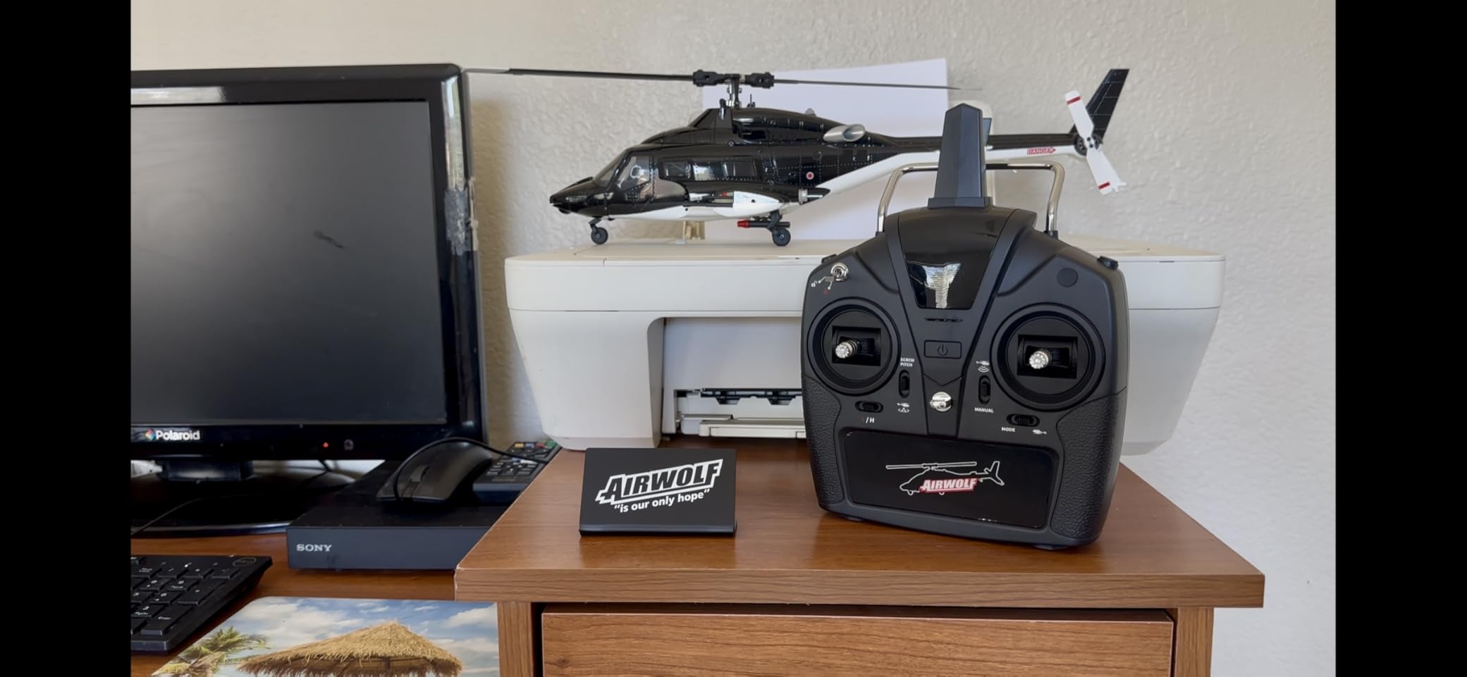Carmanon RTF Airwolf RC Helicopter - 27:1 Scale Collectible Remote Control Helicopter with Auto-Hover, 6CH Control & Dual Batteries for Adults Beginners, TV-Accurate Air Wolf Series Model customer photo 2