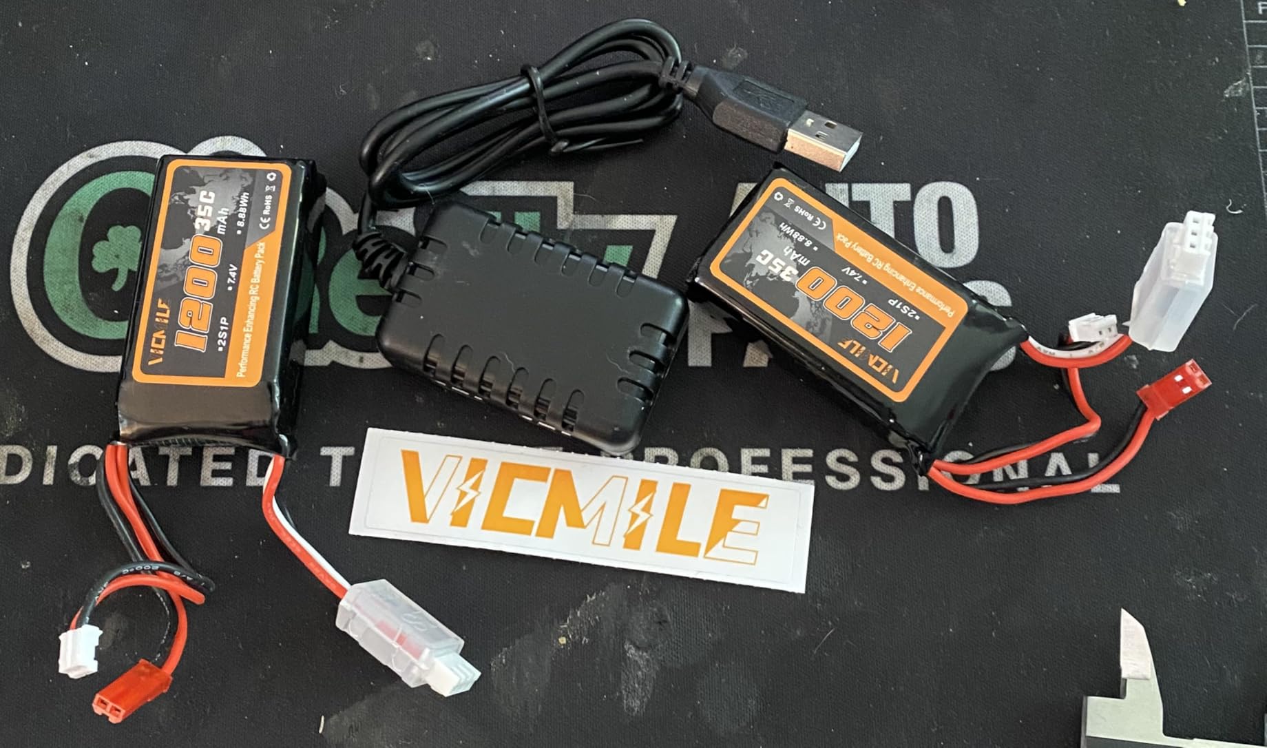 SCX24 Battery 7.4V 1200mAh Lipo Battery 2S 35C(Burst 70C) with PH2.0 JST Plug with 1TO2 USB Charger Fit for SCX24 RC Car WLtoys A949 A959 A969 A979 K929 and Most 1/10 1/16 1/18 1/24 RC Truck customer photo 2