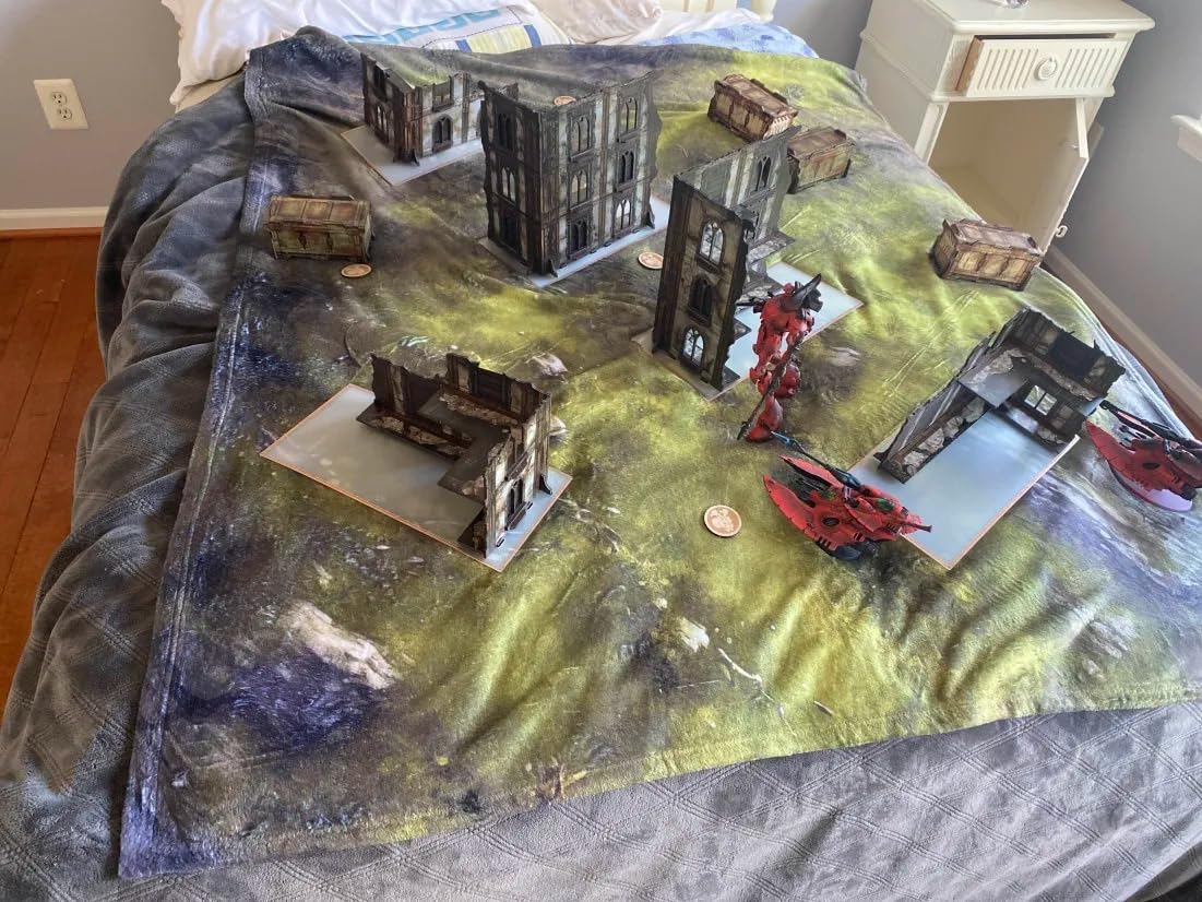 Jucoci Battlezone Creation Kit 9PCS Tabletop Terrain Wargame Terrains Set Compatible with WH40K (Red) customer photo 1