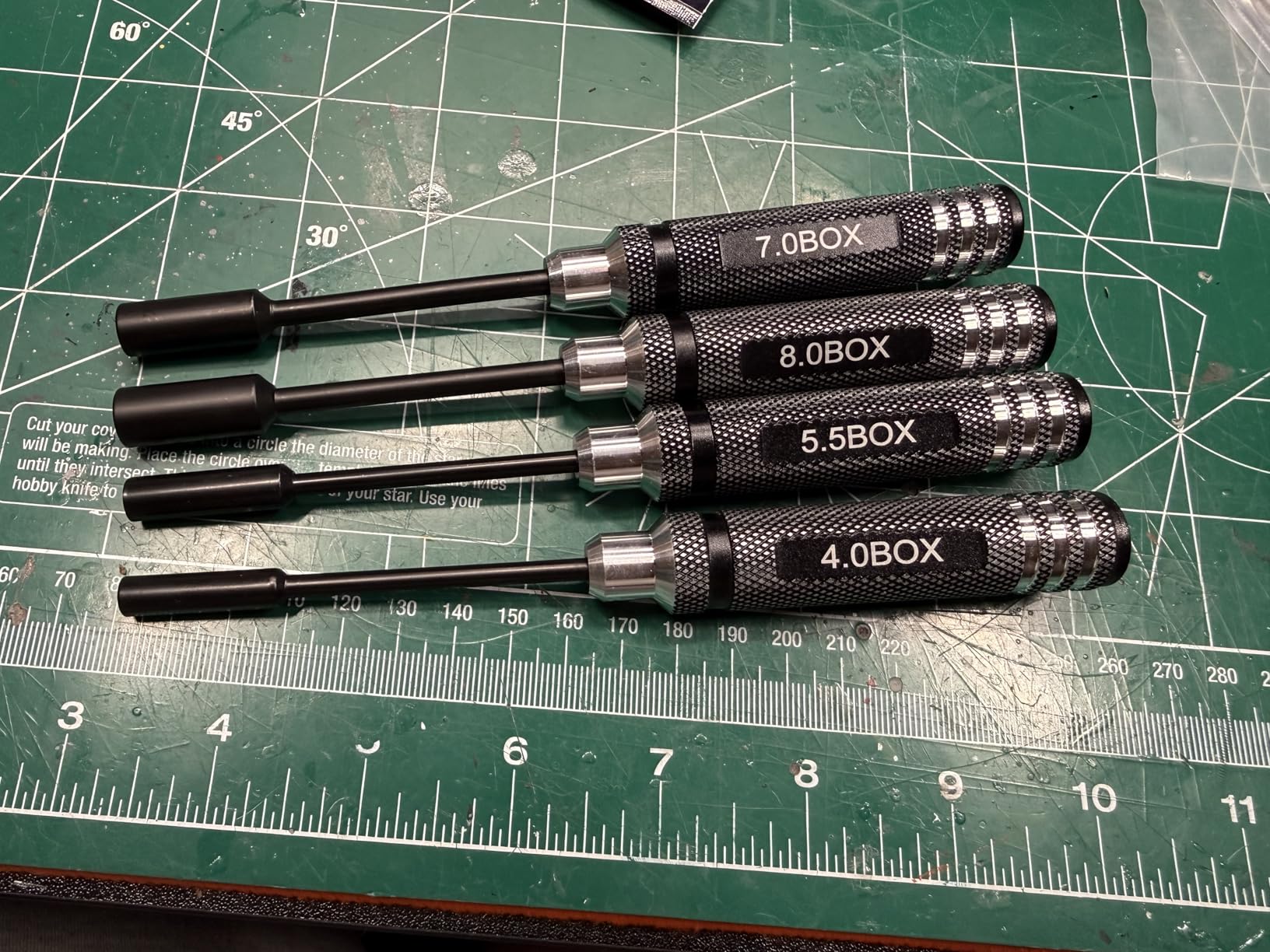 RC Hex Nut Driver Set Repair Tool Kit 4.0/5.5/7.0/8.0mm Hexagonal Head Nut Socket Wrench Screwdrivers for Hobby RC Quadcopter Helicopter FPV Drone Car Airplane(Black) customer photo 2