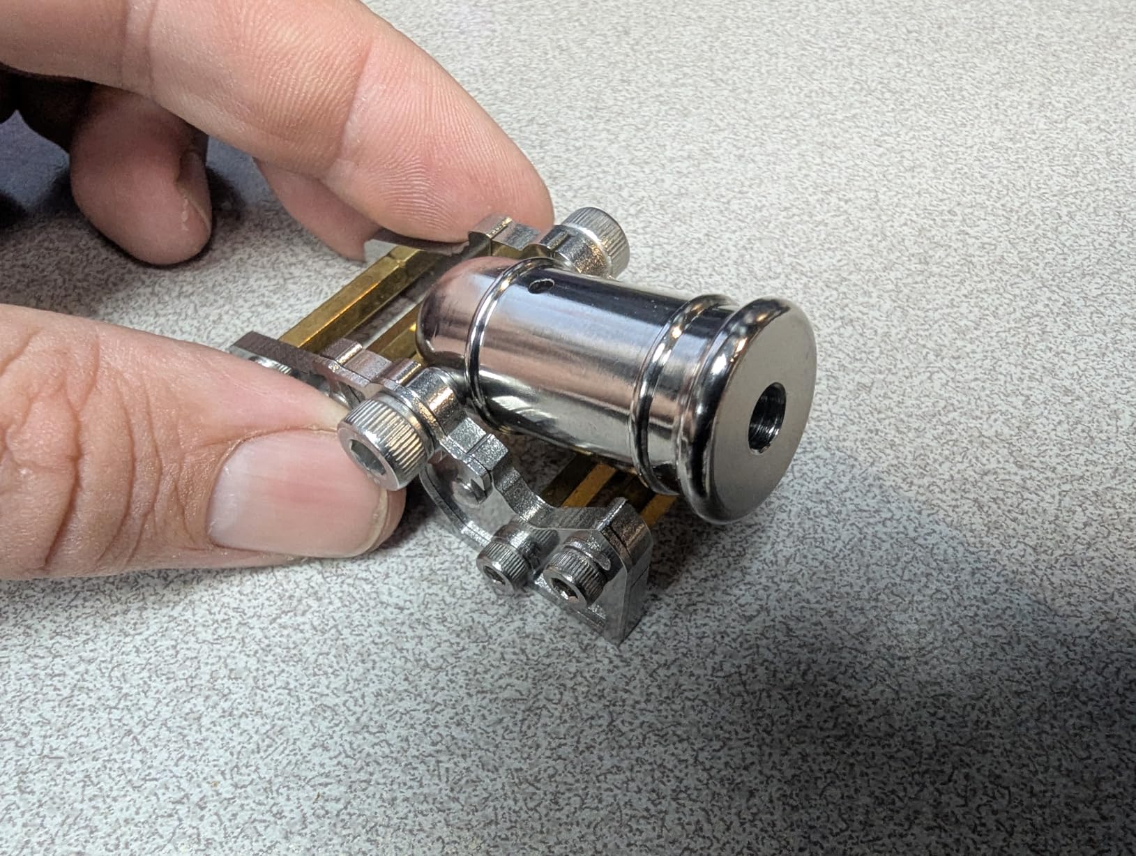 TIETHEKNOT Mini Cannon Model - Stainless Steel Metal Replica for Desktop Decoration and Collectible Display customer photo 1