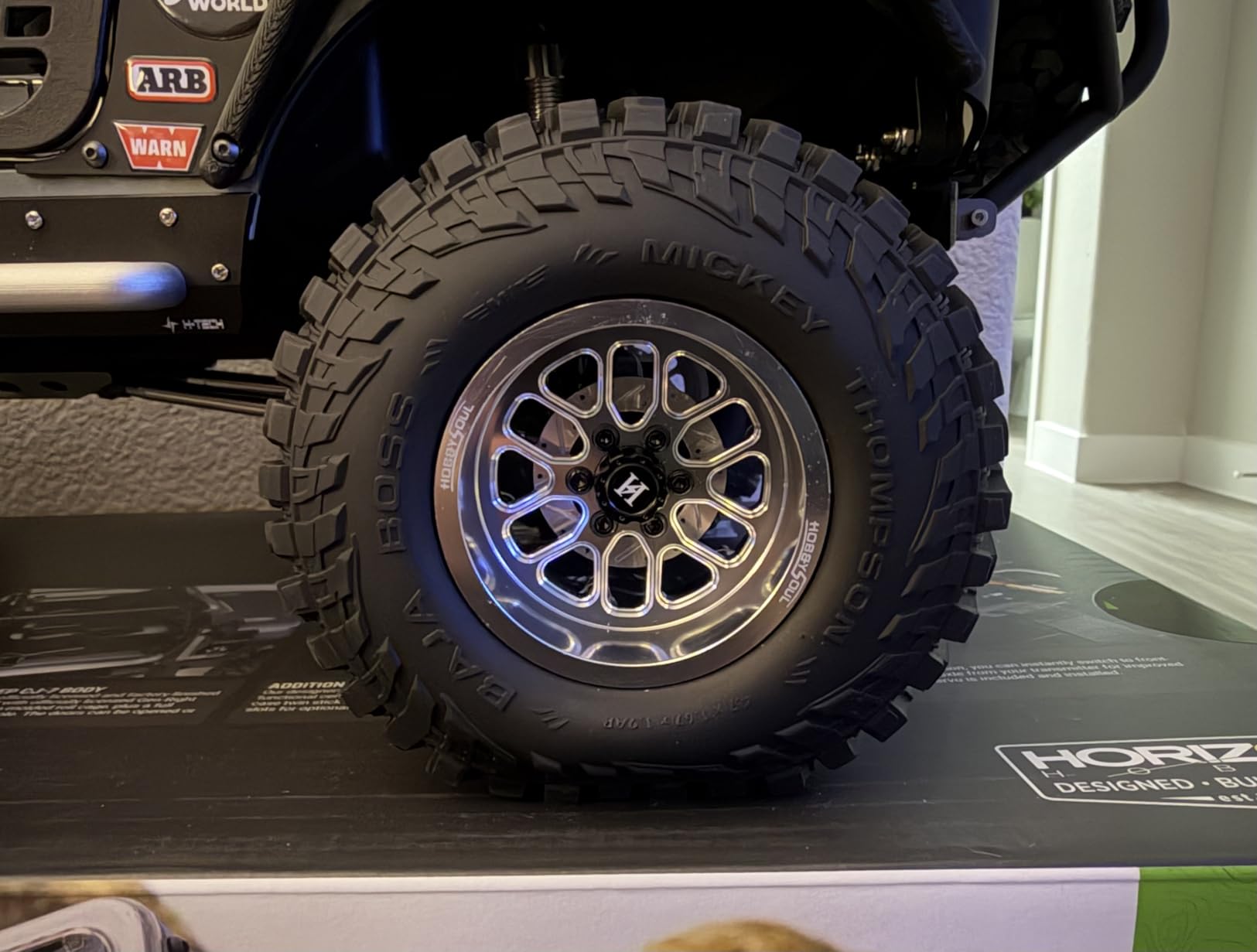 HOBBYSOUL 2.2 RC Wheels Rims -11mm Negative Offset 40mm Width CNC Aluminum 2.2 Beadlock Wheels for 1/10 RC Crawler SCX10 Capra / TRX4 AMG 6x6, Black customer photo 1