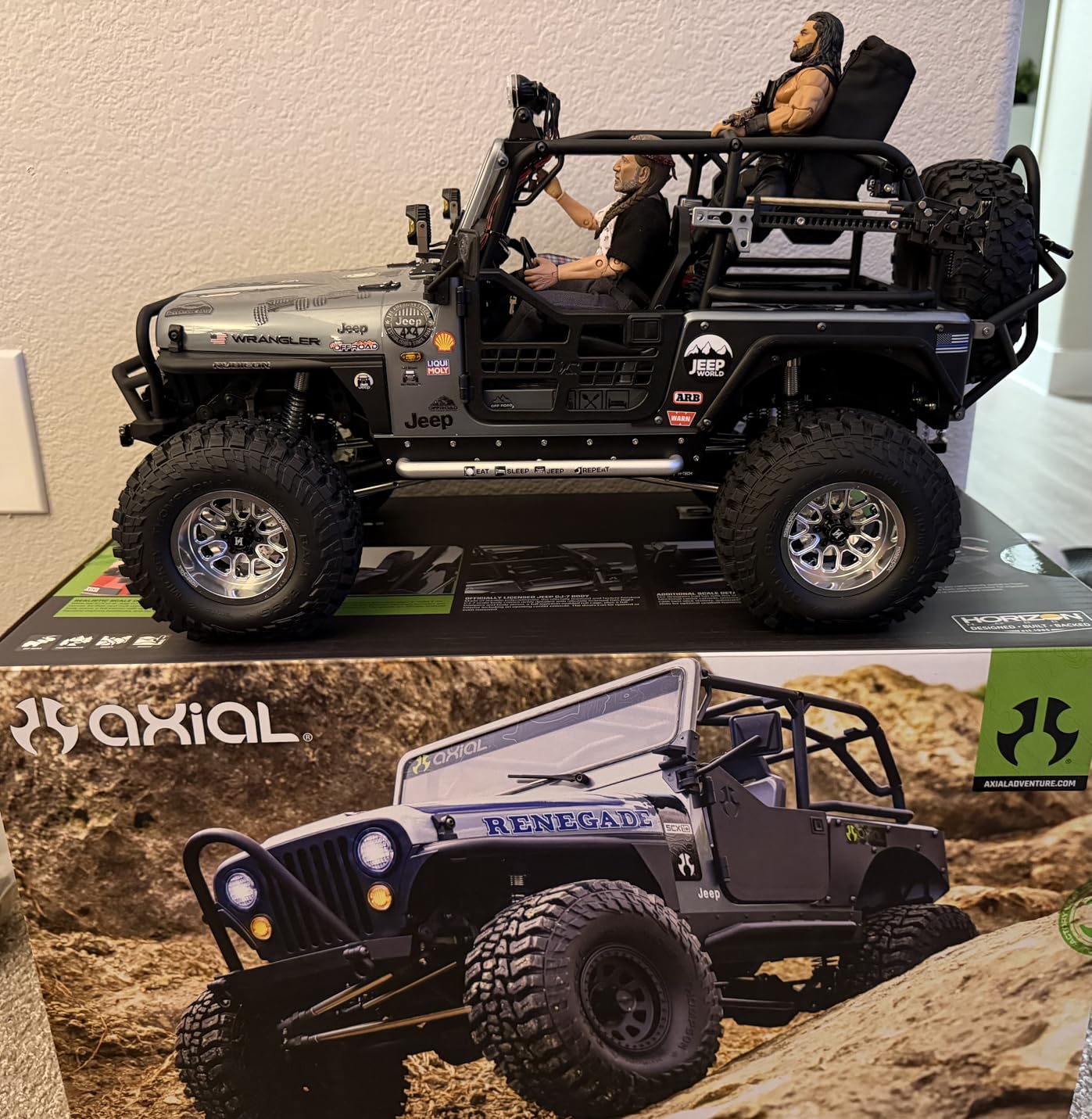 HOBBYSOUL 2.2 RC Wheels Rims -11mm Negative Offset 40mm Width CNC Aluminum 2.2 Beadlock Wheels for 1/10 RC Crawler SCX10 Capra / TRX4 AMG 6x6, Black customer photo 2