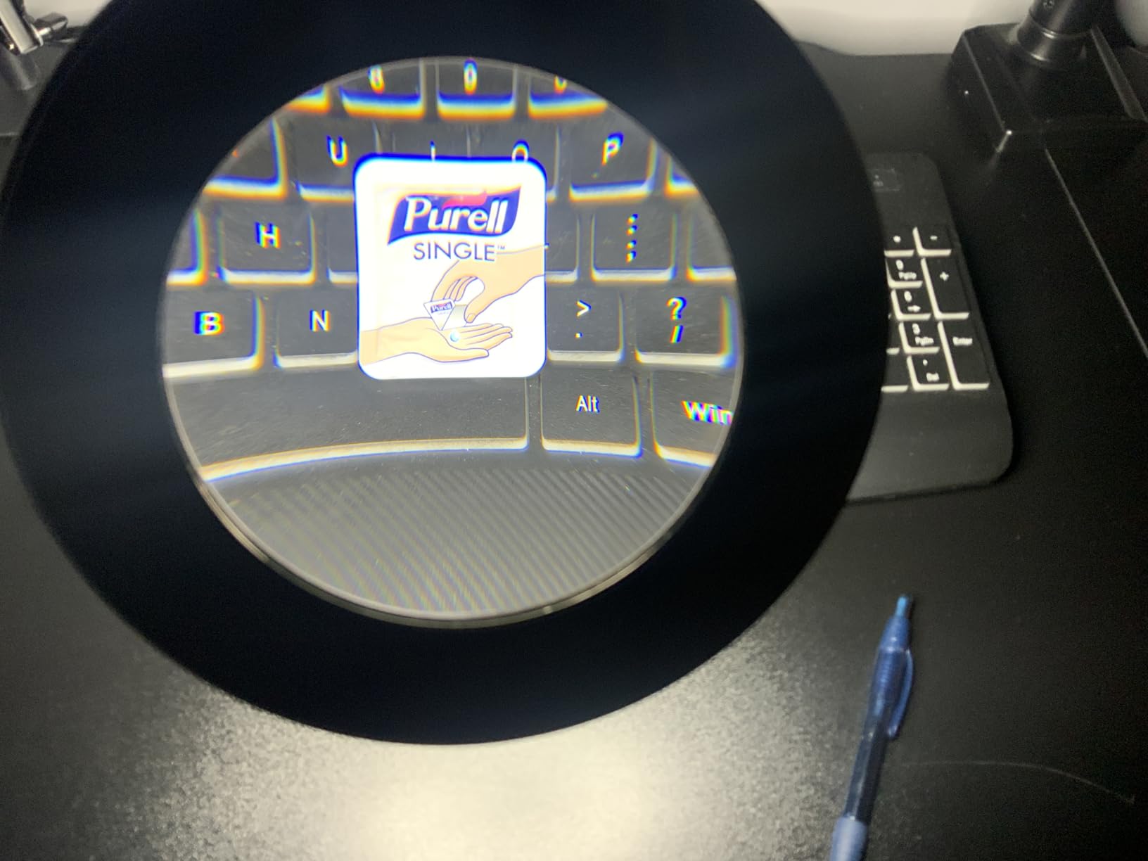 12X Magnifying Glass with Light and Clamp, Ultra Long 3 Section Swing Arm LED Desk Lamp, Real Glass Lens, 5 Color Modes Dimmable, Hands Free Lighted Magnifier with Stand for Repair Craft Close Work customer photo 1