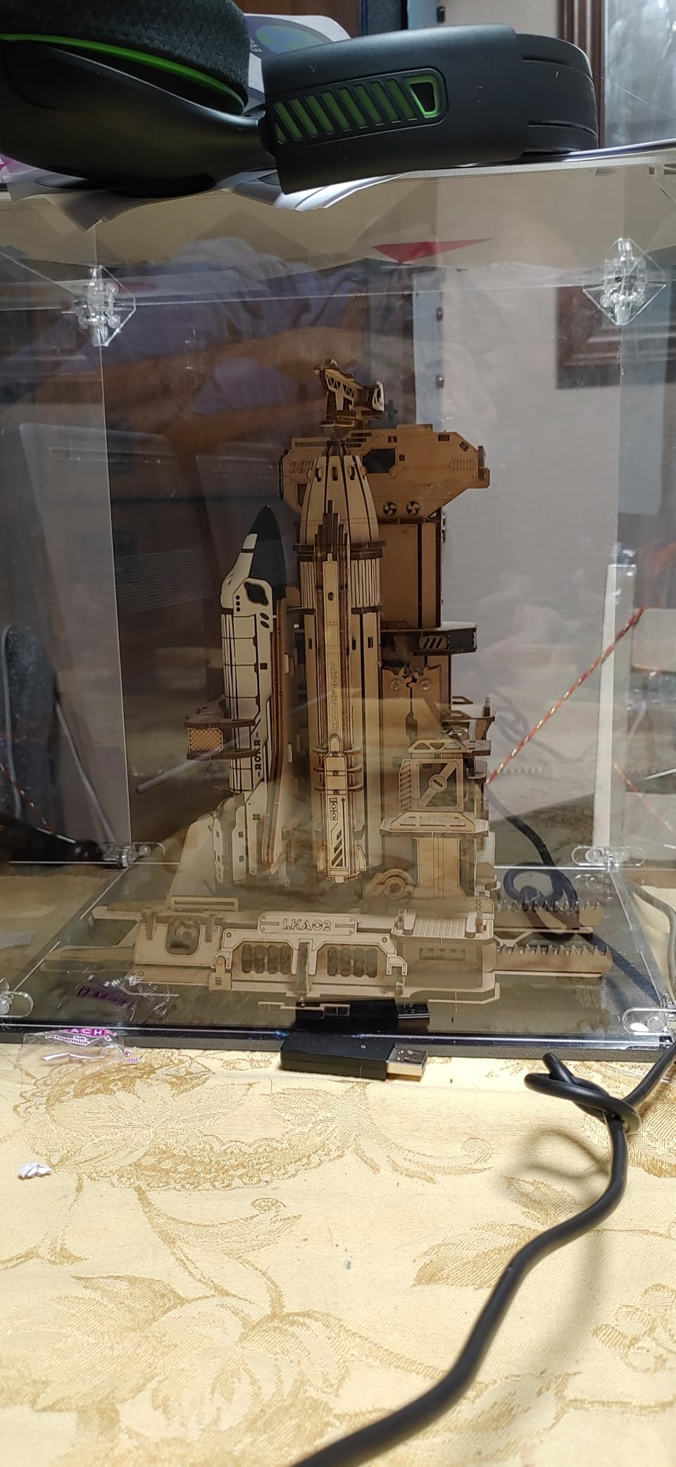 ROKR 3D Puzzles for Adults Space Shuttle, Interactive DIY Building Model with Lighting, Airplane Wooden Puzzles, Desk Decor, Engineering Gifts for Adults Men Teens 14+, STEM Project customer photo 1