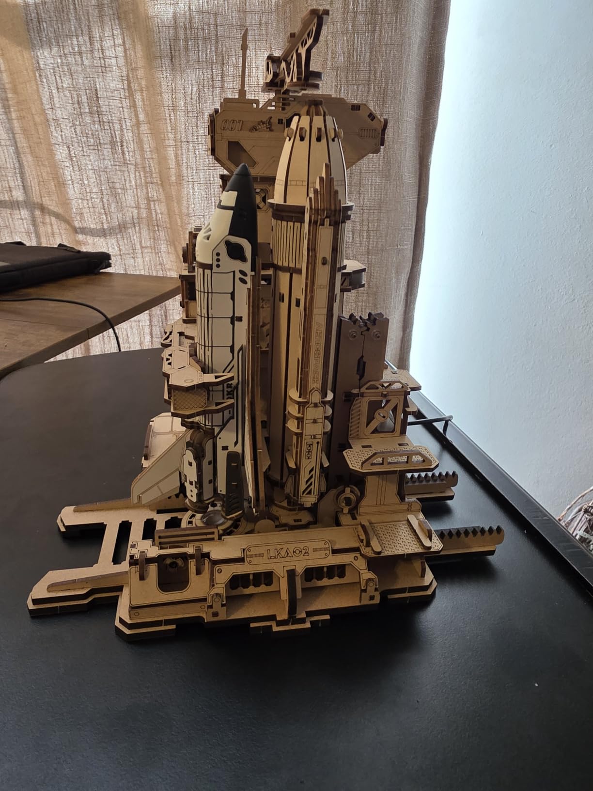 ROKR 3D Puzzles for Adults Space Shuttle, Interactive DIY Building Model with Lighting, Airplane Wooden Puzzles, Desk Decor, Engineering Gifts for Adults Men Teens 14+, STEM Project customer photo 2