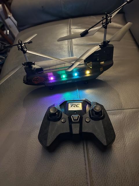 XIKOTEC Remote Control Helicopter, RC Helicopters with Altitude Hold, One Key take Off/Landing, LED Light, Low Battery Reminder, Military Transport Army Helicopter Toys for Kids and Military Fans customer photo 2