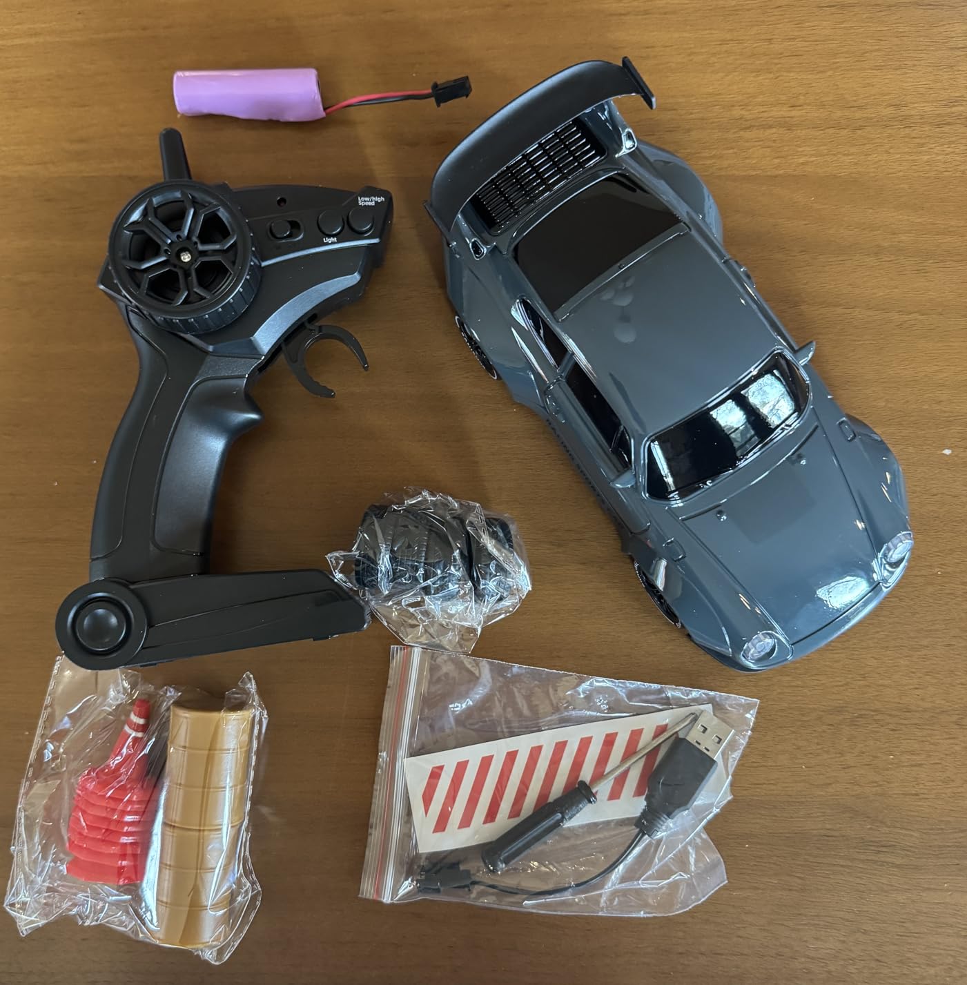 1:24 Scale RC Drift Car with LED Lights, 25km/h 4WD High Speed, Dual Batteries 50+ Min Play, 2.4GHz Remote Control, Multi-Surface Drift Tires, Racing Toy Vehicle for Adults Boys Girls, Storm Drive customer photo 1