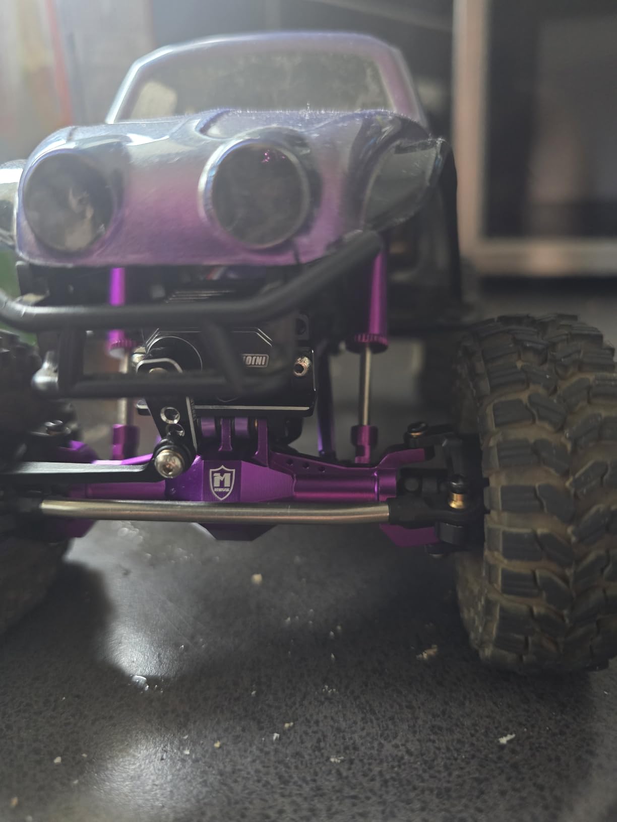 MEUS RACING 5mm ISO V2 TRX4M Axles with Adjustable Servo Mount for TRAXXAS 1/18 TRX4M RC Crawler (V1 Purple) customer photo 1