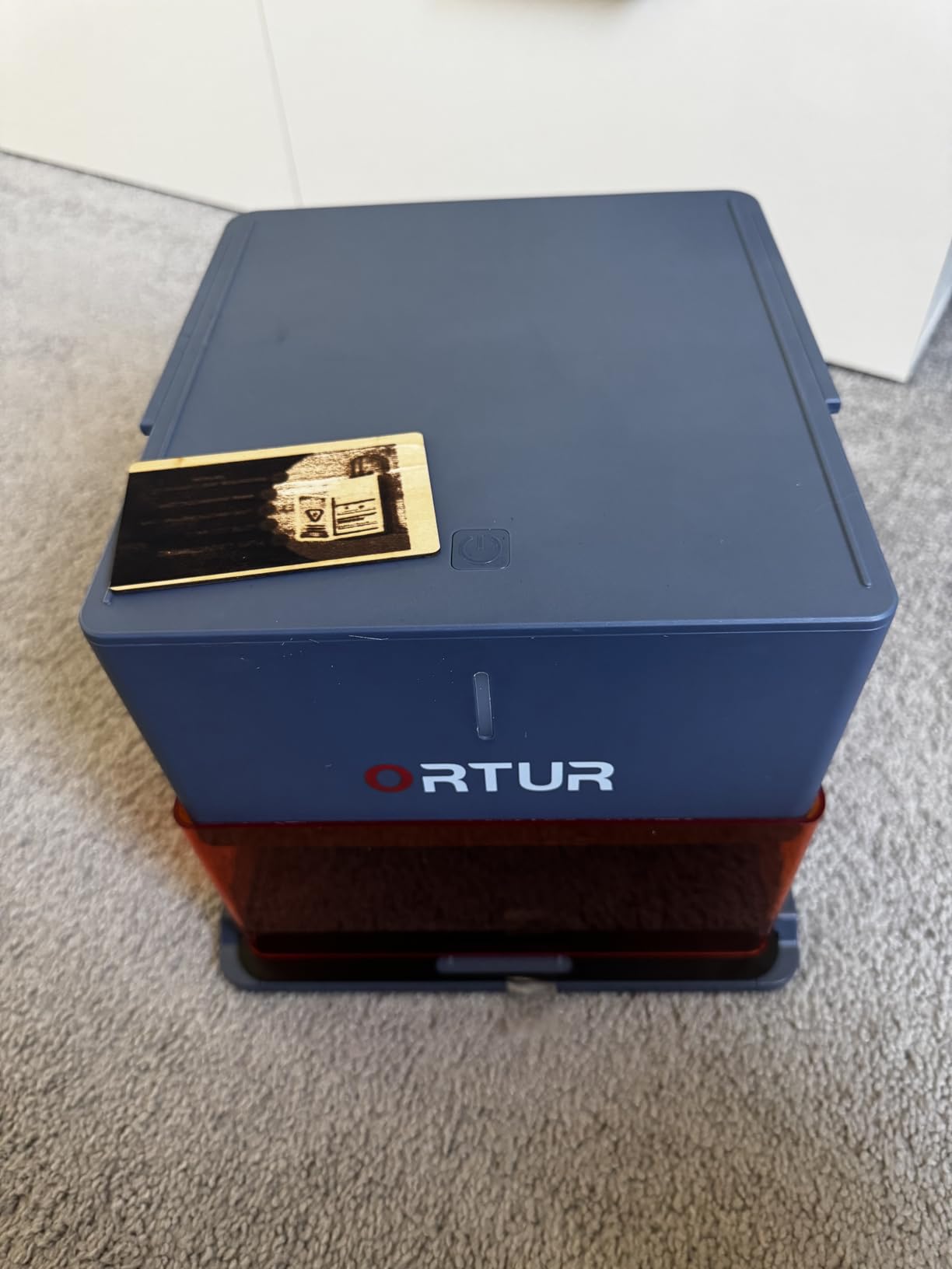 Ortur R1 5000mW Portable Laser Engraver and Cutter, Class 1 Foldable Laser Engraver, Exquisite Gift Box Packaging, APP Control Laser Engraver for Wood, Leather, Glass, Cloth (Misty Blue) customer photo 1