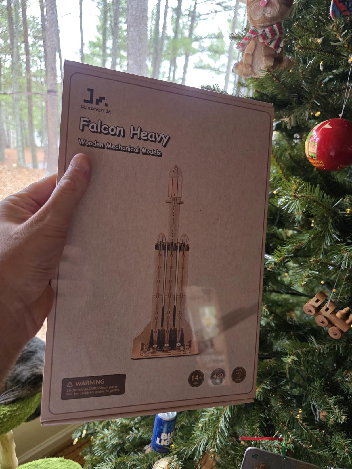 SainSmart Jr. 3D Wooden Puzzles for Adults - Space-X Falcon Heavy, DIY Rocket Model Kit & STEM Educational Toy customer photo 2