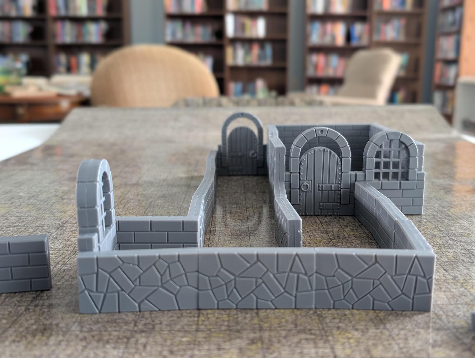 CZYY Magnetic Dungeon Tiles Set - 58 PCS Modular & Paintable Terrain Kit with Double-Sided Textured Floors, Doors & Windows - Build 3D Battle Maps for DND, Wargames & Tabletop RPGs (Basic Set) customer photo 1