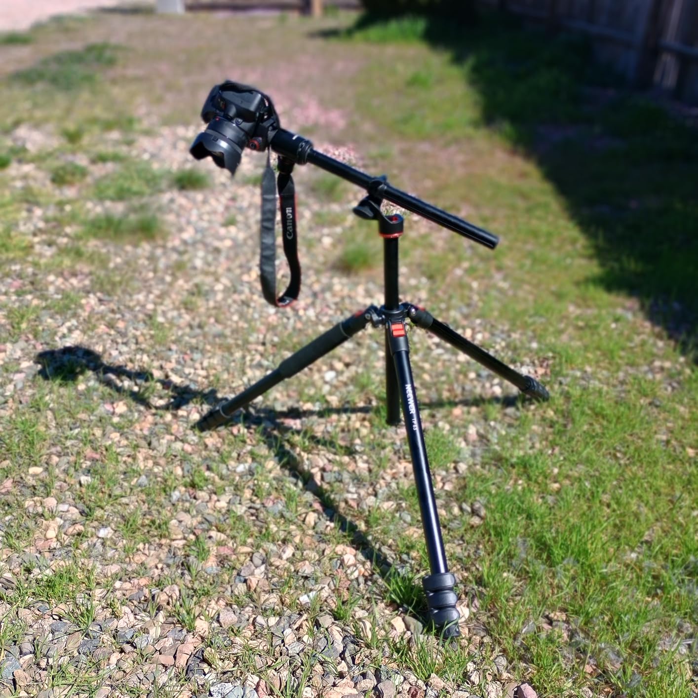 NEEWER 90 Inch Tall Overhead Horizontal Camera Tripod Monopod with Ball Head & Flexible Center Column, Metal DSLR Video Travel Stand, Arca Type QR Plate & Inverted Legs, Max Load 10 kg / 22 lbs, TP63 customer photo 1