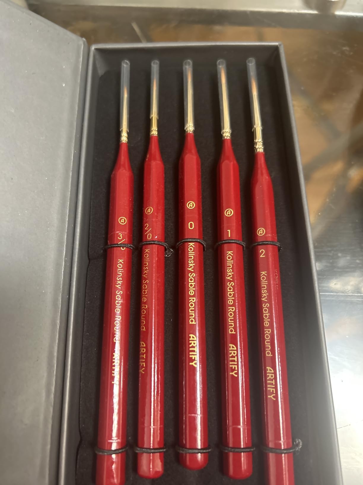 Artify Detail Paint Brushes, 100% Kolinsky Sable Micro Paint Brushes - Master Series, Ultra Fine Tips Paint Brush Set, High Precision for Models/Crafts, Detailing for Watercolor, Gouache & Ink customer photo 1