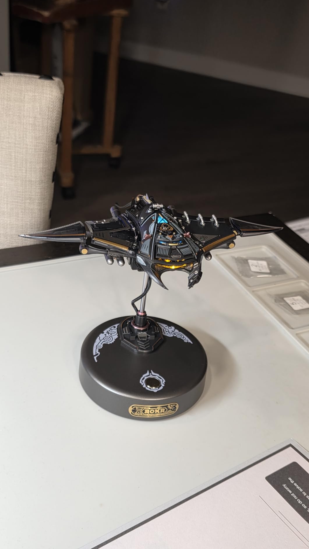 ROKR 3D Metal Puzzles for Adults, Manta Ray Mechanical, 3D Metal Model Kits for Adults to Build, Unique Electric Mechanical Toy customer photo 2