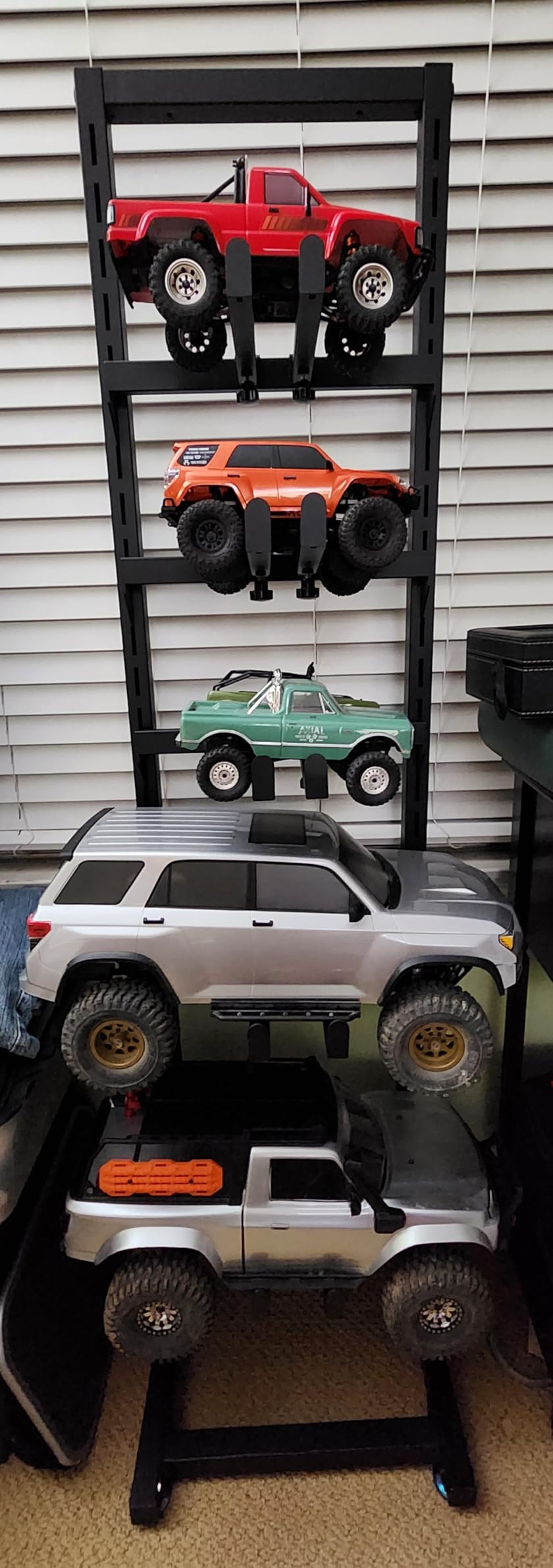 RC Car Display Stand, Multilayer Storage Rack Shelf for RC Scale Model Cars 1/8 1/10 1/12 1/18 1/24 Compatible with TRX4 SCX10 TRX4M Ascent-18 FCX18 SCX24 Crawler Trucks Upgrades customer photo 1