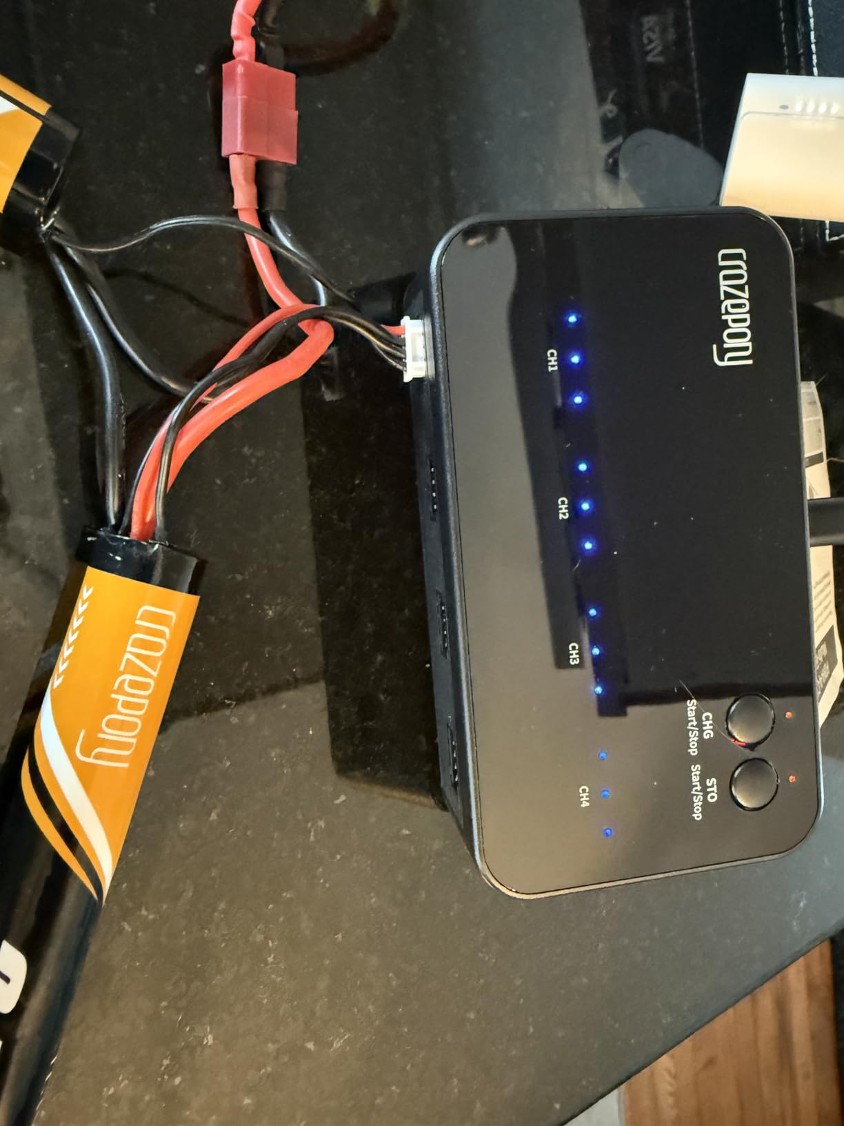 Crazepony 4 Ports LiPo Battery Storage Charger and Discharger, 1S-3S RC Balance Charger Tiny Whoop Charger with Storage Mode customer photo 2