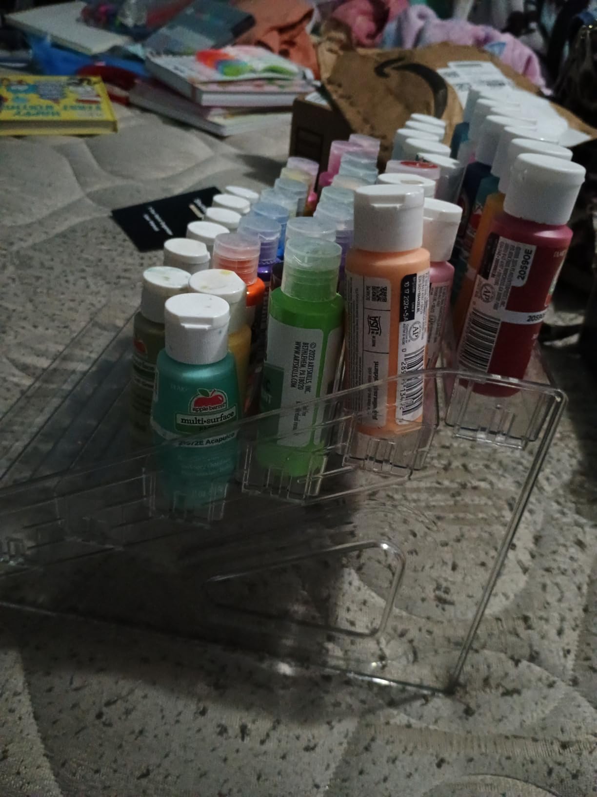 Shuttle Art Acrylic Paint Organizer, 7 Layers Clear Storage Rack, Snap On Organizer for Acrylic Paint, Oil Paints, Nail Polish and Craft Supplies customer photo 2