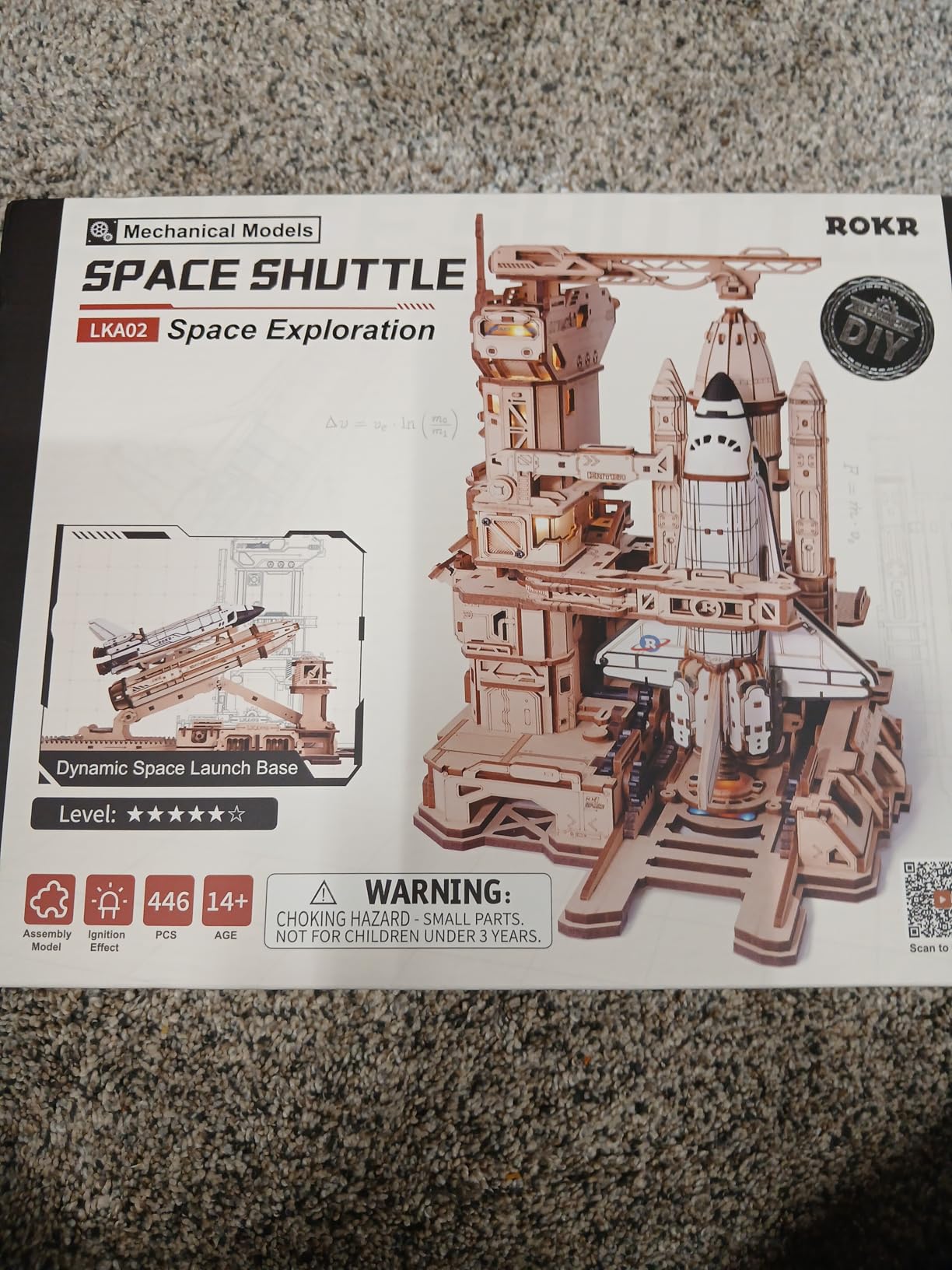 ROBOTIME 3D Space Shuttle Wooden Puzzle for Adults, Dynamic Rocket Launch Model Building Kits with Lights, Home Desktop Decoration customer photo 2