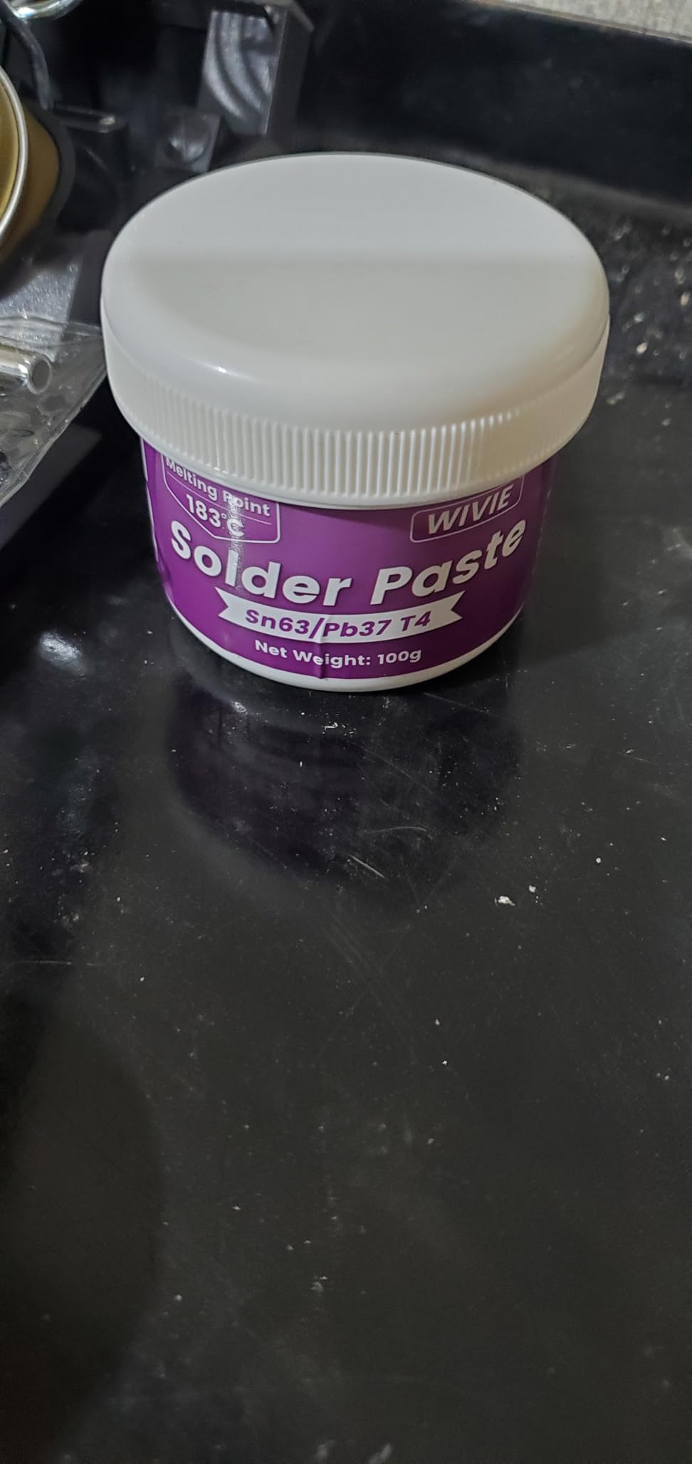Sn63/Pb37 Solder Paste, T4 Particle, 183°C Melting Point for Electronics PCB, BGA, Electronics Welding (100G) customer photo 2
