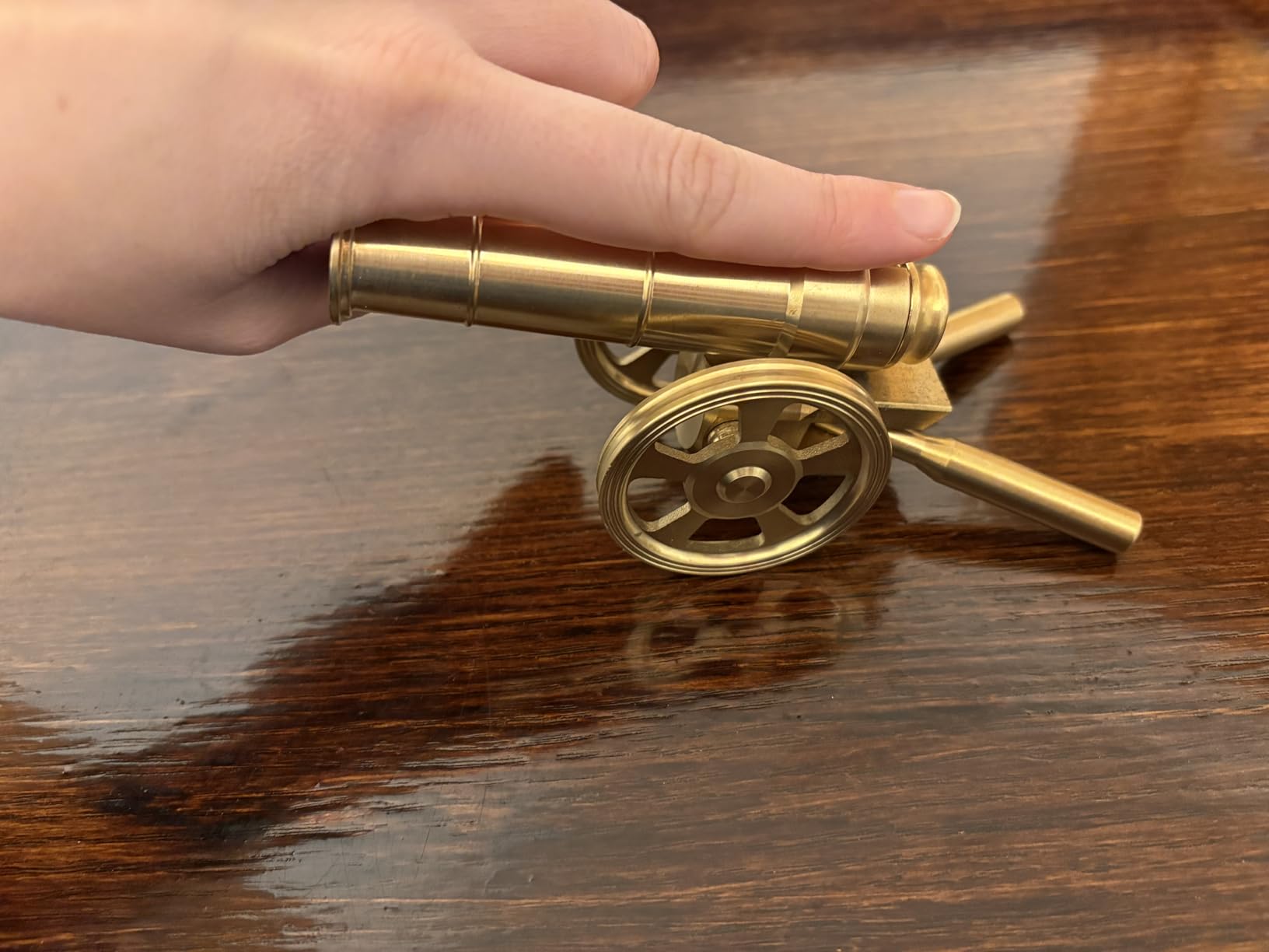Mini Brass Cannon Decor Solid Brass Cannon Models Mini Cannon Statues Military Model Collection Home Decorations Gifts for Military Enthusiasts Tabletop Decor customer photo 2