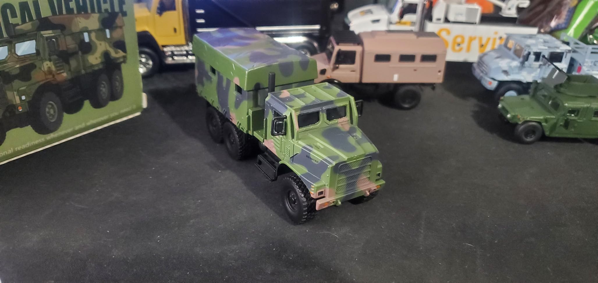 NUOTIE 1/64 Military Truck Tactical Truck Model Armored Car MTVR MK23 Military Off Road Vehicle Die-cast Metal Model Kit Medium Multifunctional Car for Collection or Gift (Desert Yellow) customer photo 1