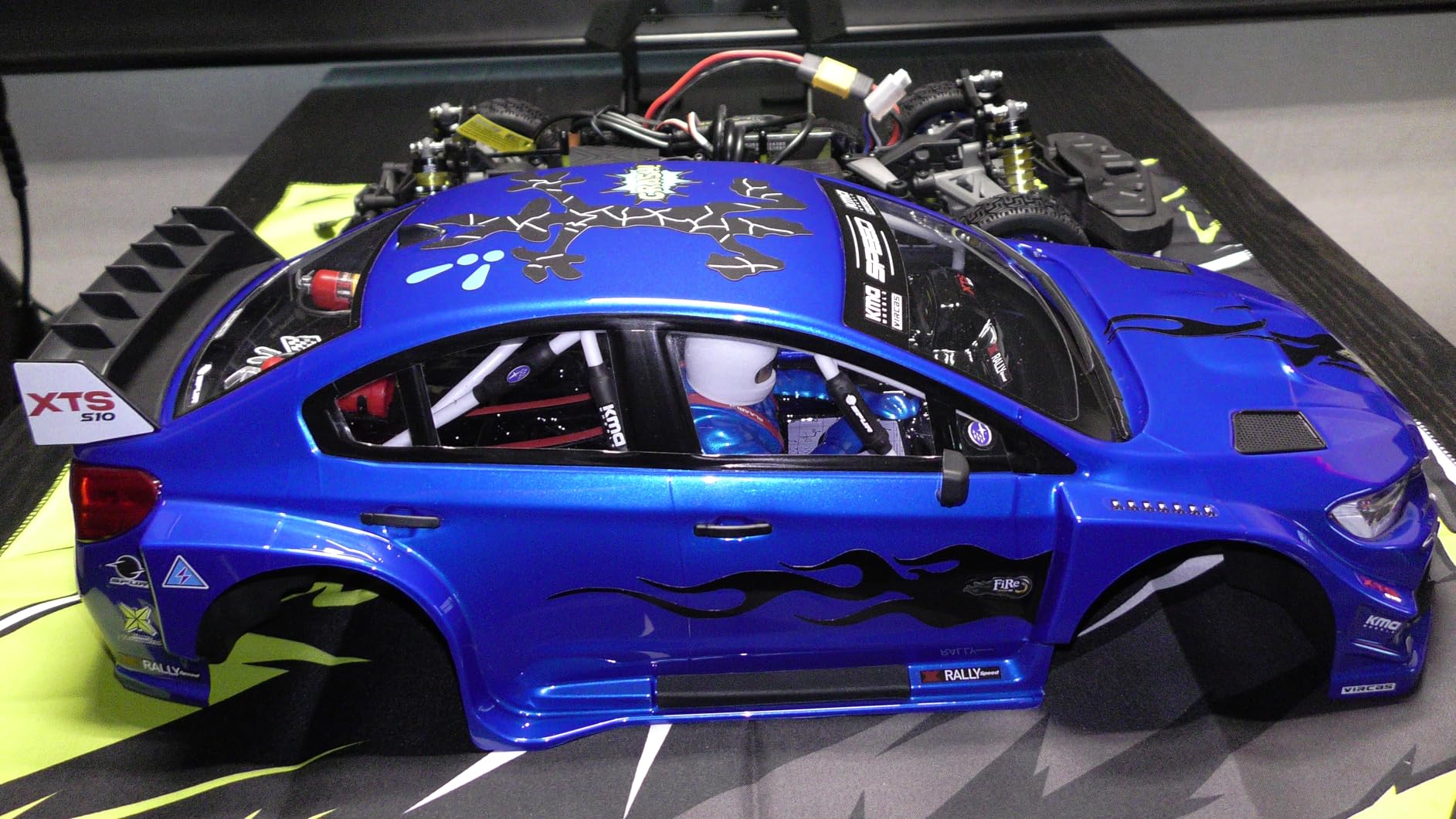 RIAARIO 1/10 Brushless RC Cars, Rally Car, RTR for Beginner, 40+ MPH, 4WD, Waterproof Electronics, Carbon Fiber, Blue, Ages 14+ customer photo 2