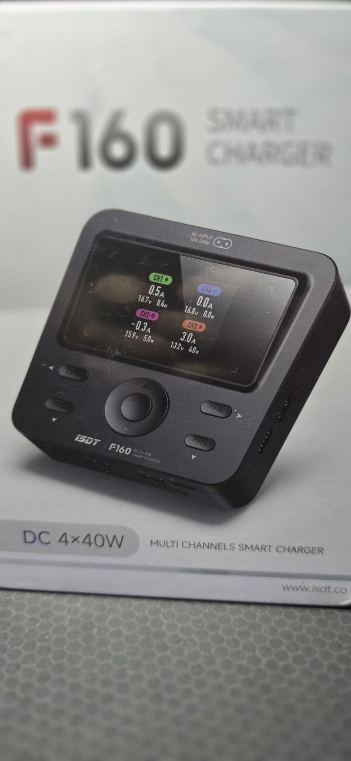 ISDT F160 4-Channel 40W 5A RC Battery AC Charger Discharger with XT60 Output for FPV/Drone/RC Car/Airplane, Supports 1-4S LiPo customer photo 1