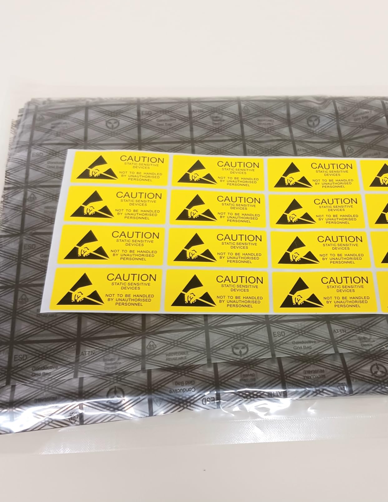 20 Pack Reusable Large Anti Static Bags with Antistatic Sticker 11.8x15.7 inch Open Top ESD Shielding Anti-Static Bag for Electronics Motherboard SSD HDD Hard Drive Long Term Storage customer photo 2