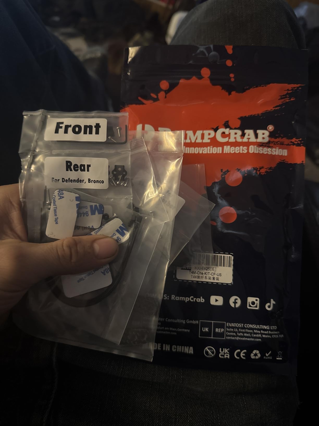 RampCrab LCG Carbon Fiber Universal Chassis Frame Kit for 1/18 RC Crawler TRX4M Upgrade, Come with Skid Plate customer photo 1