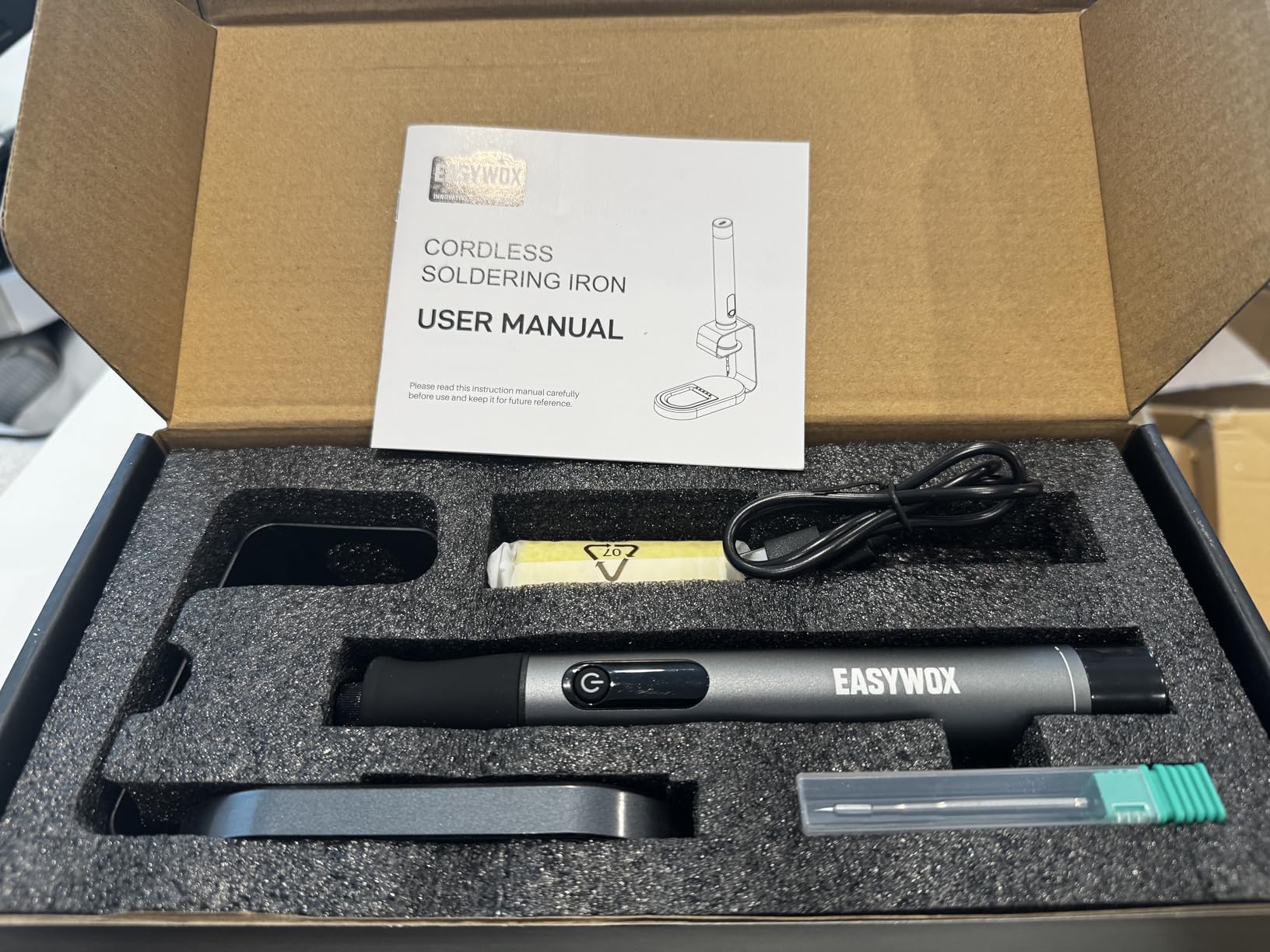 Cordless Soldering Iron w/LED Light, Portable Soldering Iron Kit Rechargeable, 7S Fast Heating (392°F- 842°F), Auto Sleep, 3 Precision Soldering Tips (C210), Soldering Pen for Precision Repair customer photo 2