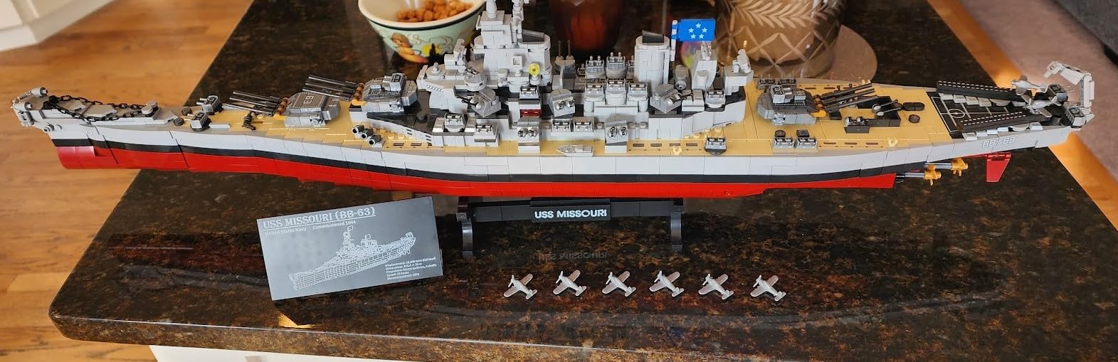USS Missouri (BB-63) Battleship Naval Building Block Set, The Third Ship of The Iowa-Class Battleships, a Collectible Military Model Toy for Adults and Military Enthusiasts of WW2 Warships customer photo 1