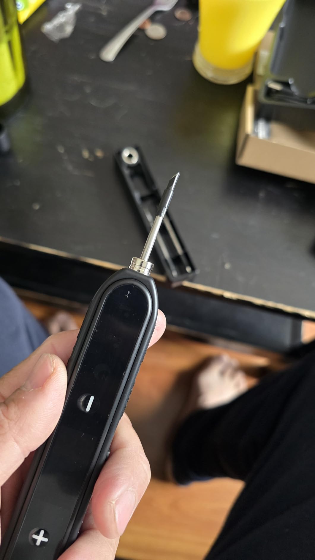 Cordless Soldering Iron Kit, 8s Fast Heat-Up, 1400mAh Rechargeable Battery, Type-C Charging, Adjustable Temp 180~450 ℃, 3 Replaceable Tips, Wireless Soldering Pen for DIY Electronics Repair - Black customer photo 1