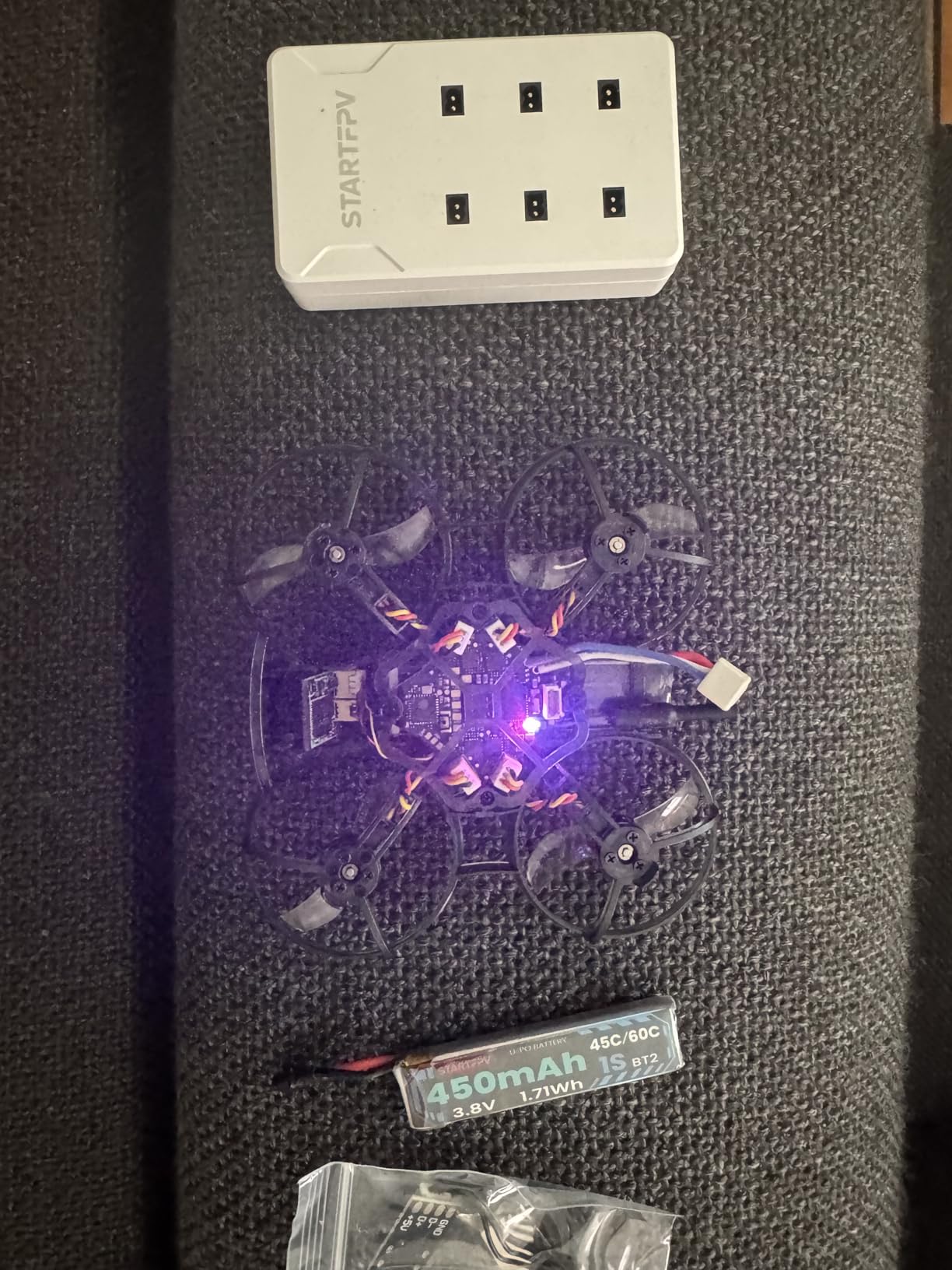 R8 ELRS Brushless Whoop Quadcopter, Ultralight 1S 80mm Micro FPV Drone BNF with 6 Port Battery Charger,2 Batteries Fly12 Mins for FPV Freestyle Racing Indoor Outdoor,FOV160°,Matrix G4 5IN1 FC,0802 20000KV Motor customer photo 2