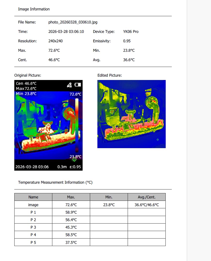Thermal Camera for Home Inspection, 240×240 TISR Infrared Thermal Imaging Camera with Dual-Light Fusion, Smart Modes, 25Hz IR Camera, -4°F to 1022°F Handheld Thermal Imager for Water Leaks, HVAC customer photo 1