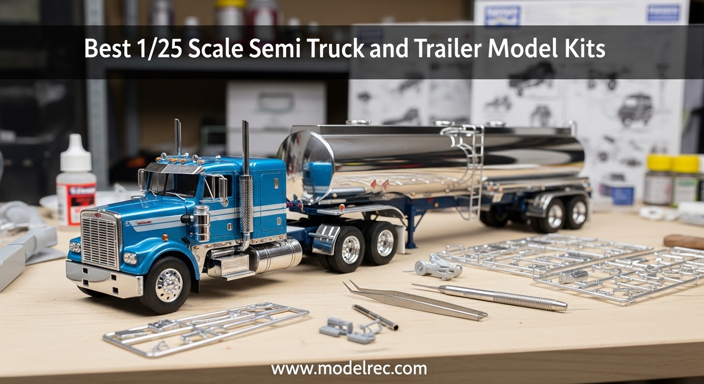 Best 1-25 Scale Semi Truck and Trailer Model Kits