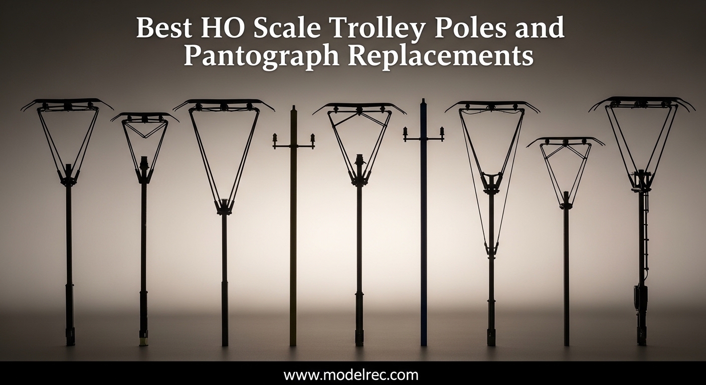 Best HO Scale Trolley Poles and Pantograph Replacements