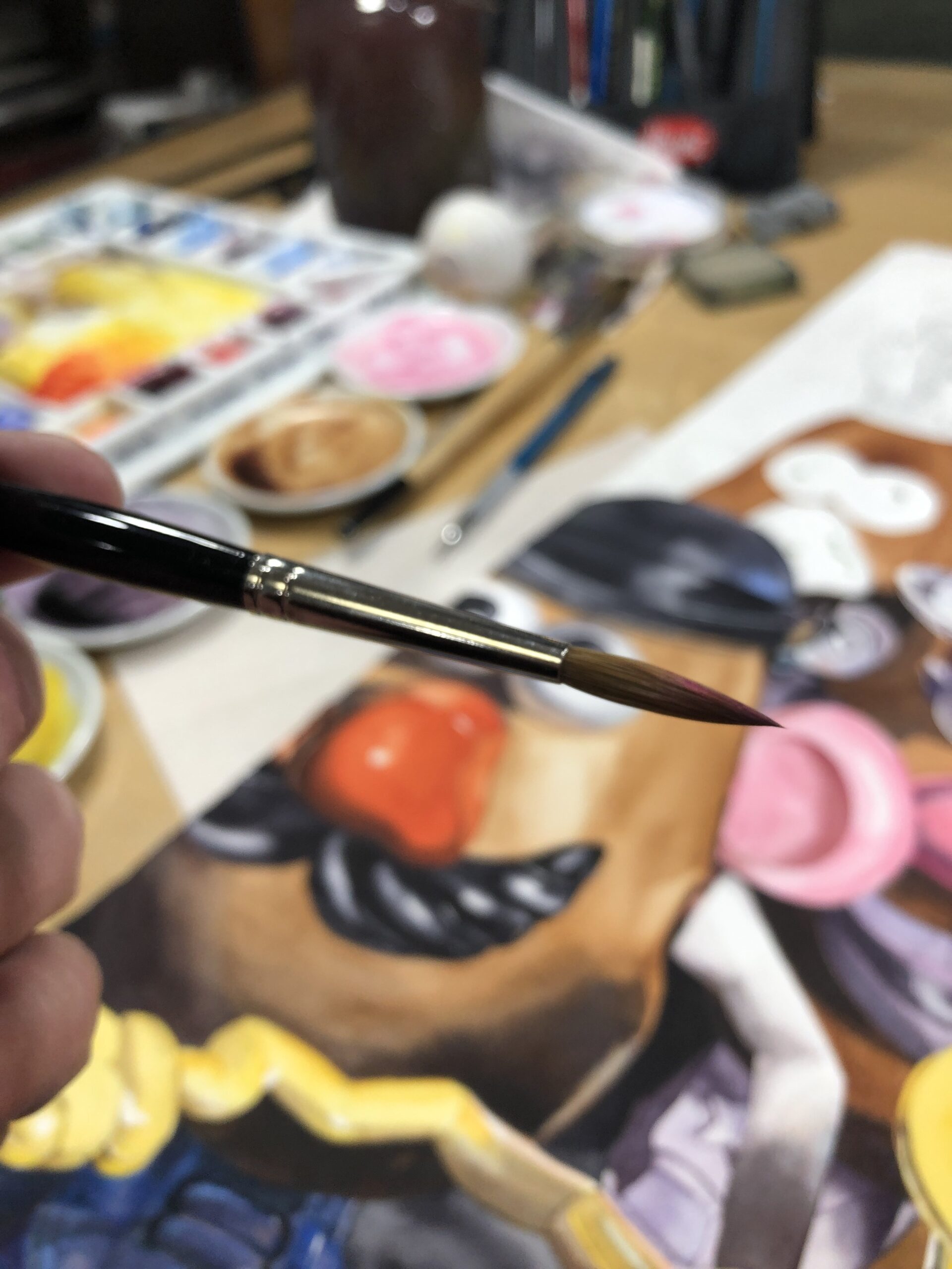 da Vinci Watercolor Maestro Series 10 Size 2 - Sharp Round - Maestro Kolinsky Red Sable customer photo 2