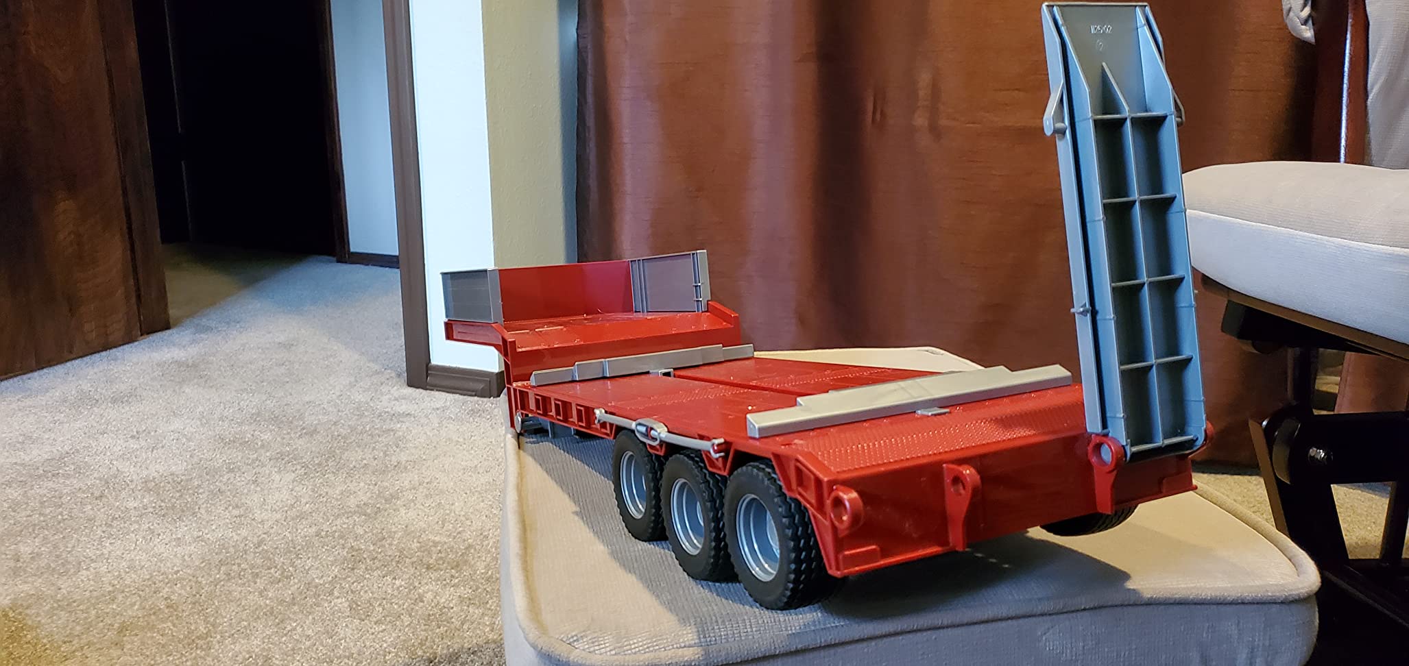 02813 Mack Granite Flatbed Truck with JCB Loader Backhoe customer photo 1