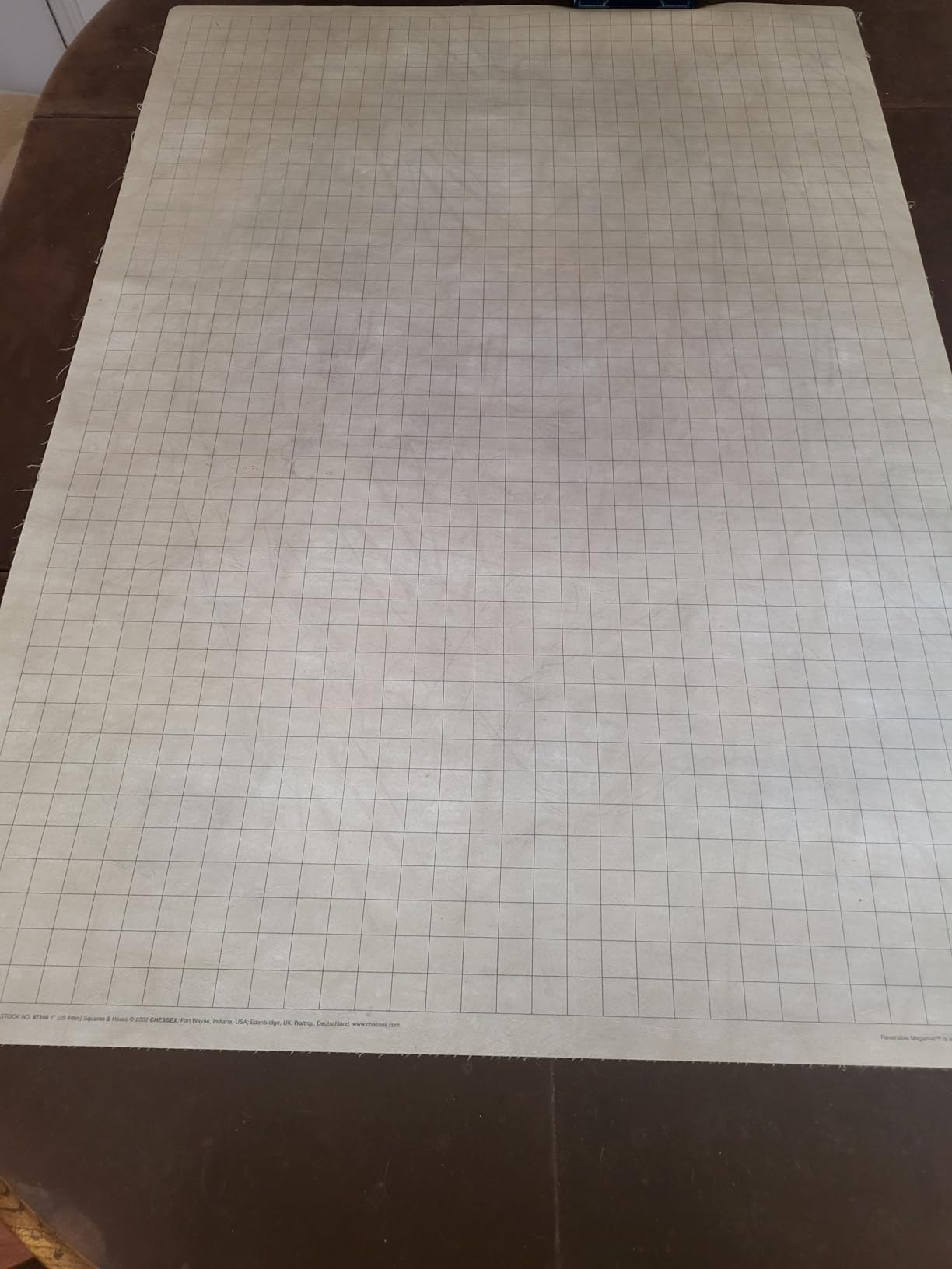 Chessex Megamat - Vinyl RPG Megamat - Smooth & Tough - 34.5 inches x 48 inches - Reversible 1-inch Squares & 1-inch Hexes - TTRPG RPG DND D&D Dungeons and Dragons customer photo 1