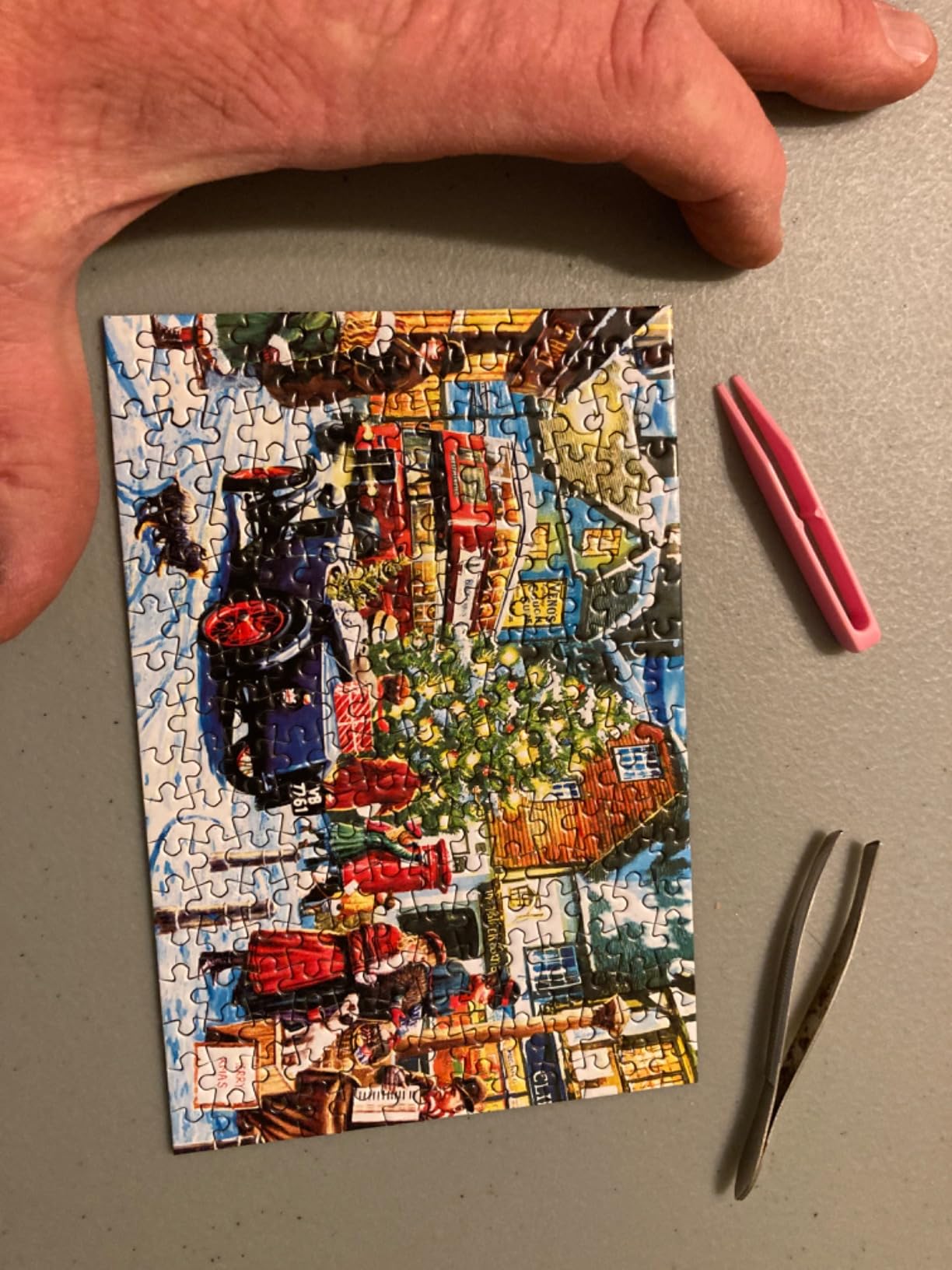 TDC Games World's Smallest Holiday Jigsaw Puzzle, Christmas Streets - Mini Puzzles, Small Challenging Travel Art Puzzle for Adults, 200+ Pieces, Stocking Stuffers customer photo 1