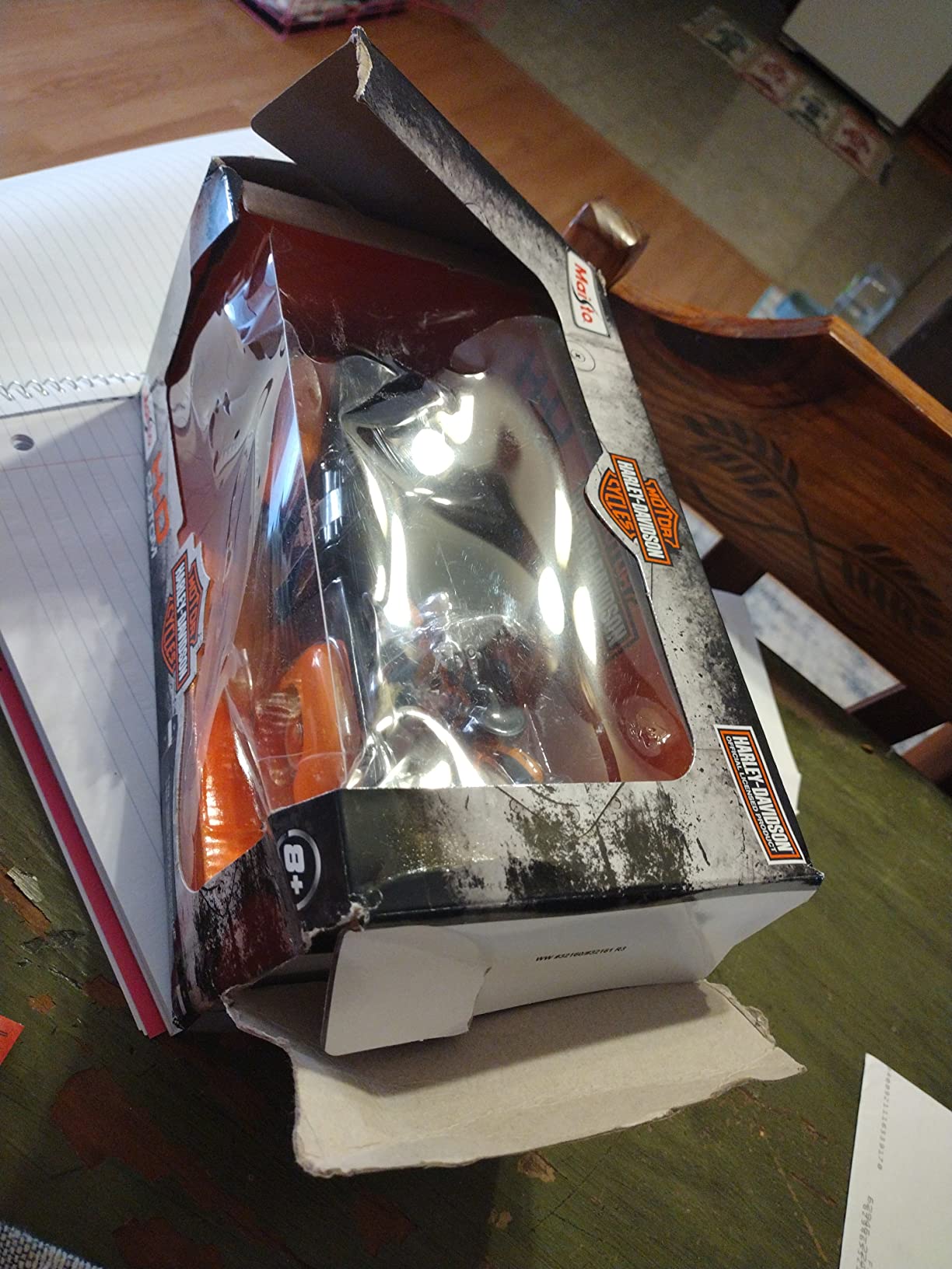 1948 Ford F-1 Pickup Truck with 1958 Harley Davidson FLH Duo Glide Motorcycle Orange and Black 1/24 Diecast Models by Maisto customer photo 2