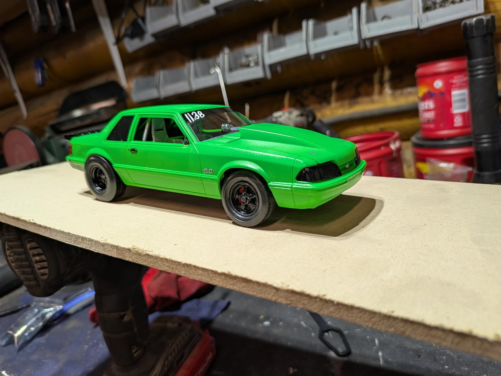 85-4195 '90 Ford Mustang LX 5.0 Drag Racer Model Car Kit 1:25 Scale 139-Piece Skill Level 5 Plastic Model Building Kit customer photo 2