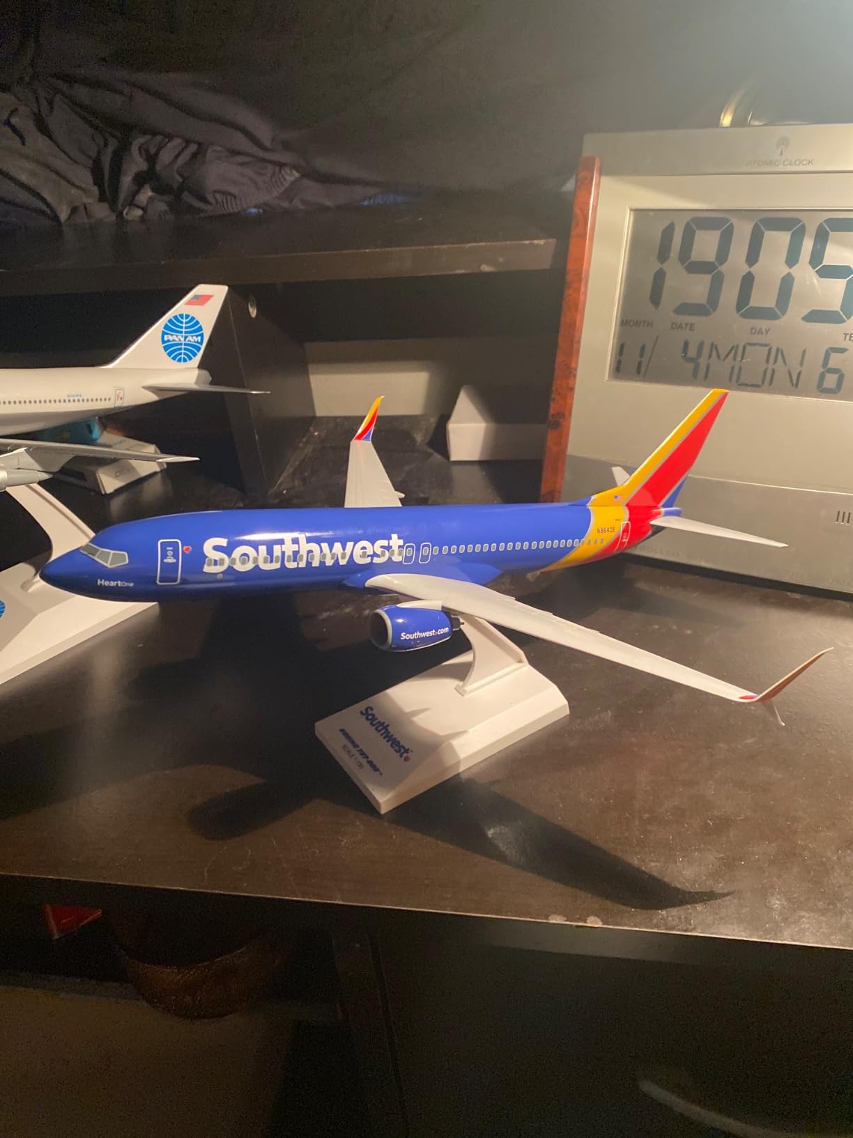 SkyMarks Southwest Airlines Boeing 737-800 1/130 Airplane Model Kit - New Livery Heart Blue Collectible with Display Stand customer photo 1