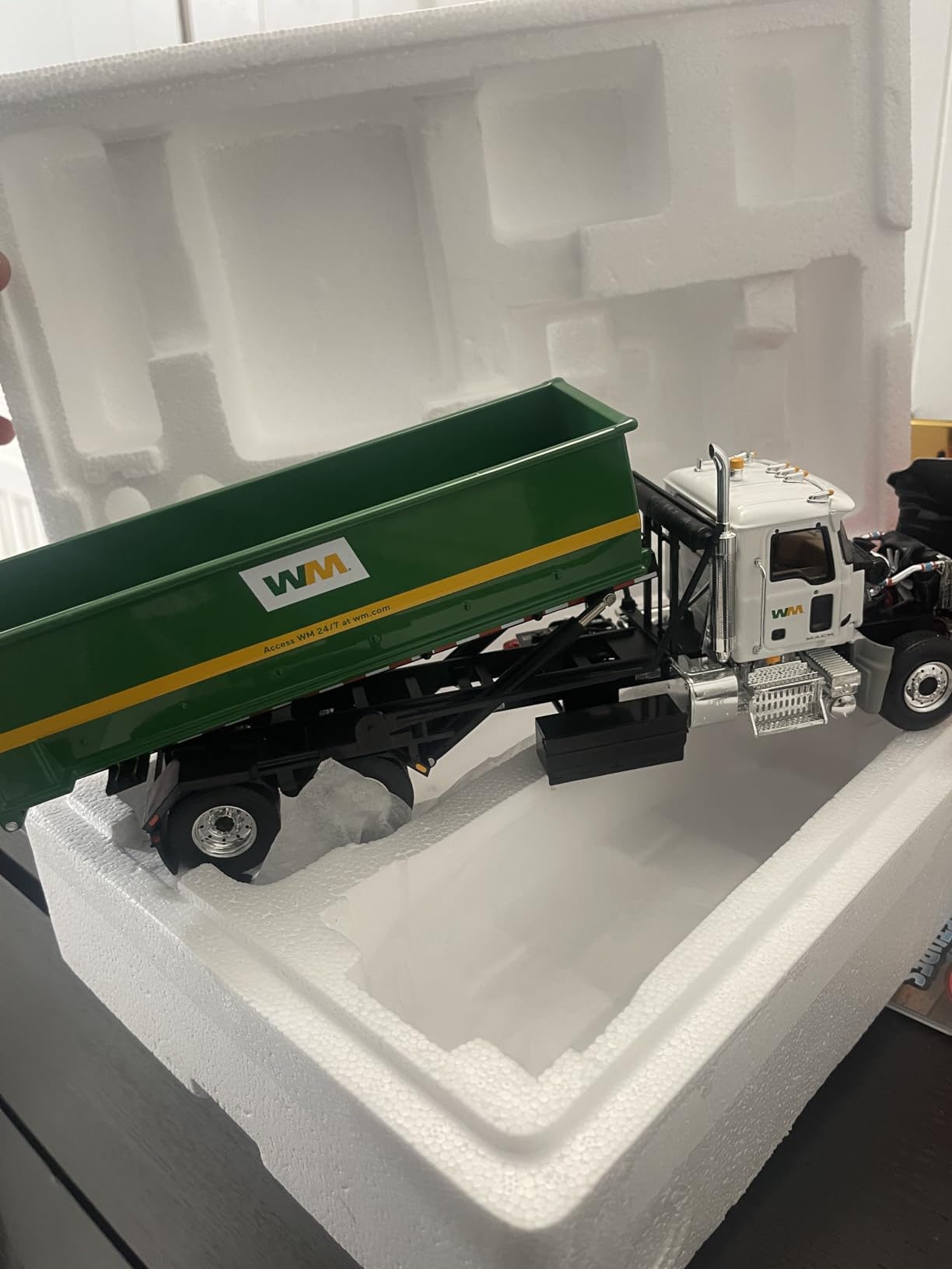 1/34 Mack Granite Waste Management Truck with Green Roll Off Container 10-4050 customer photo 2
