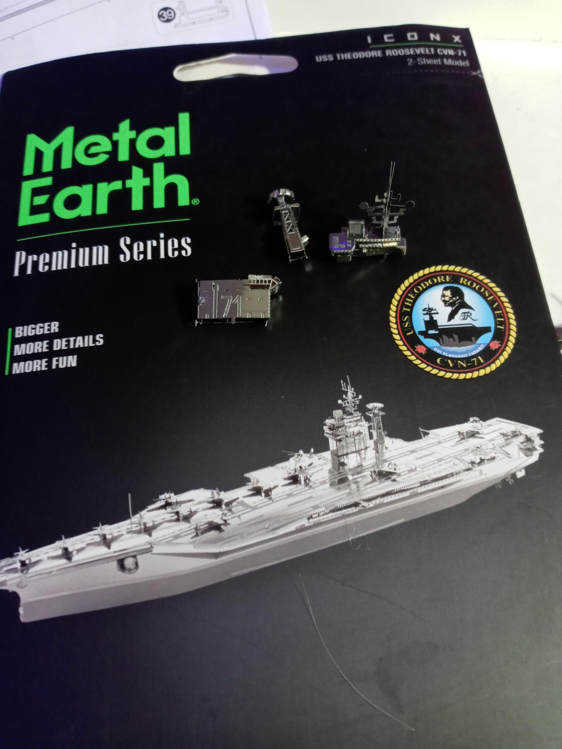 Metal Earth Premium Series USS Theodore Roosevelt CVN-71 3D Metal Model Kit Fascinations customer photo 1