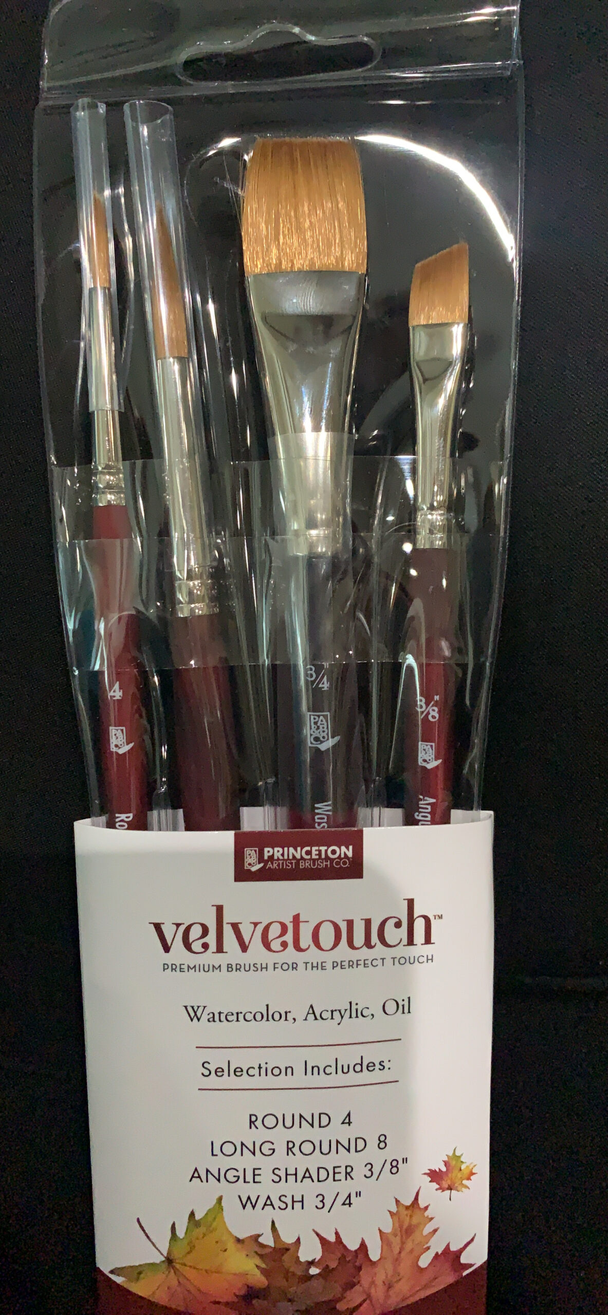 Princeton Velvetouch, Series 3950, Paint Brush for Acrylic, Oil and Watercolor, Set of 4 customer photo 1